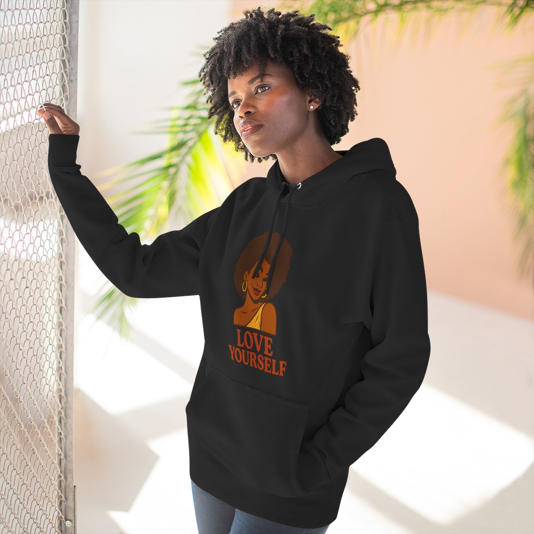 Love Yourself - Three-Panel Fleece Hoodie