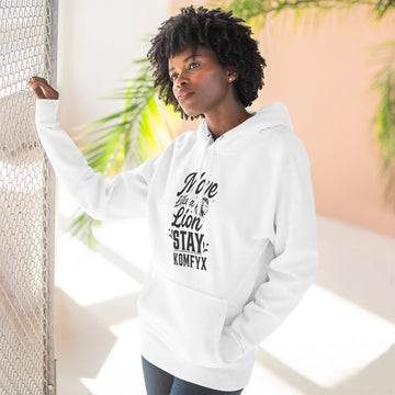 Move like a lion - Three-Panel Fleece Hoodie