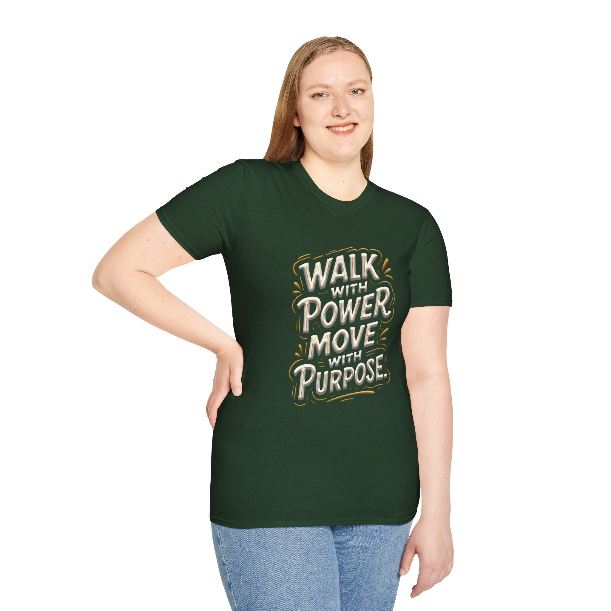 Walk with power, Move with purpose - Soft style T-Shirt