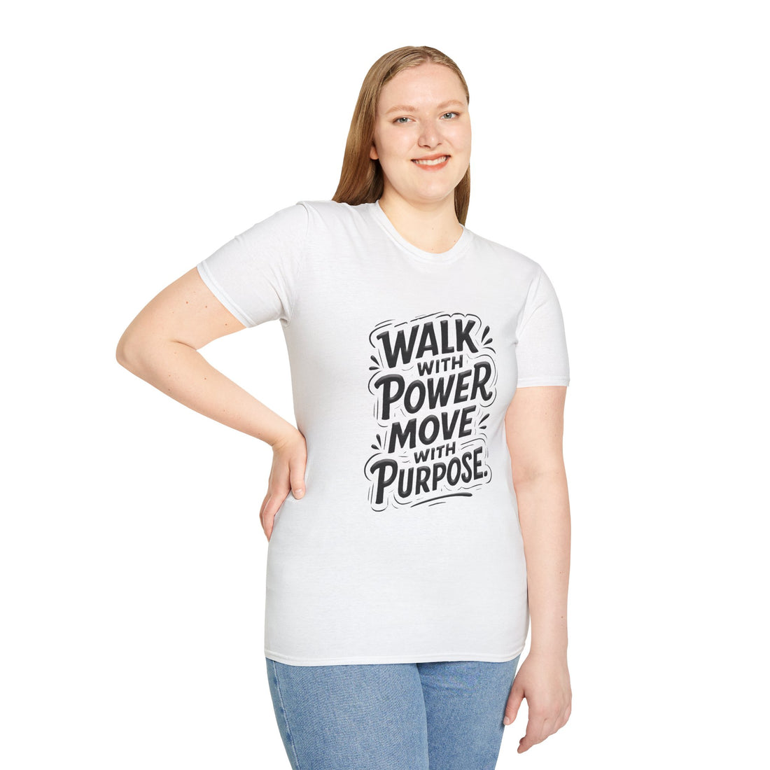 Walk with power, Move with purpose - Soft style T-Shirt