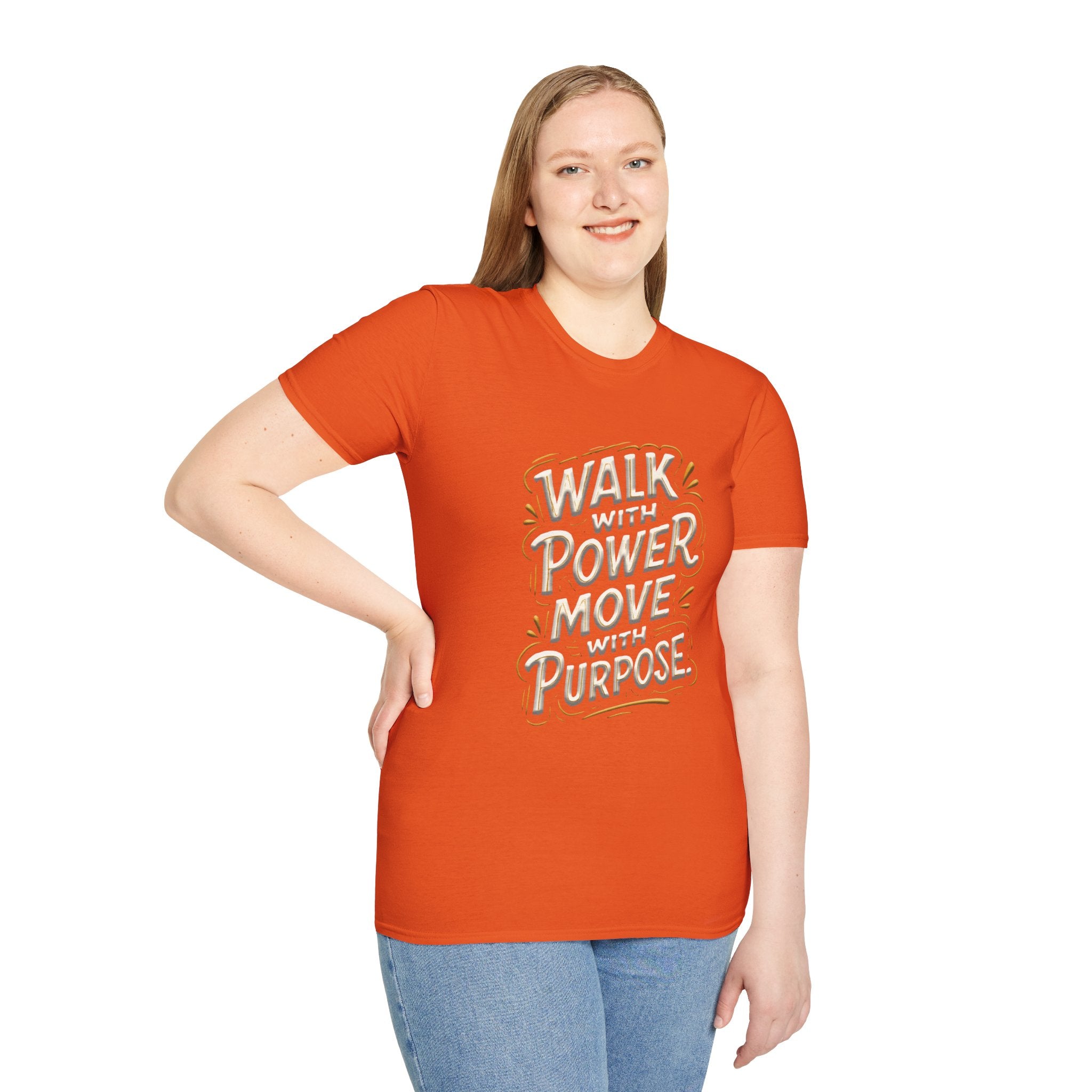 Walk with power, Move with purpose - Soft style T-Shirt