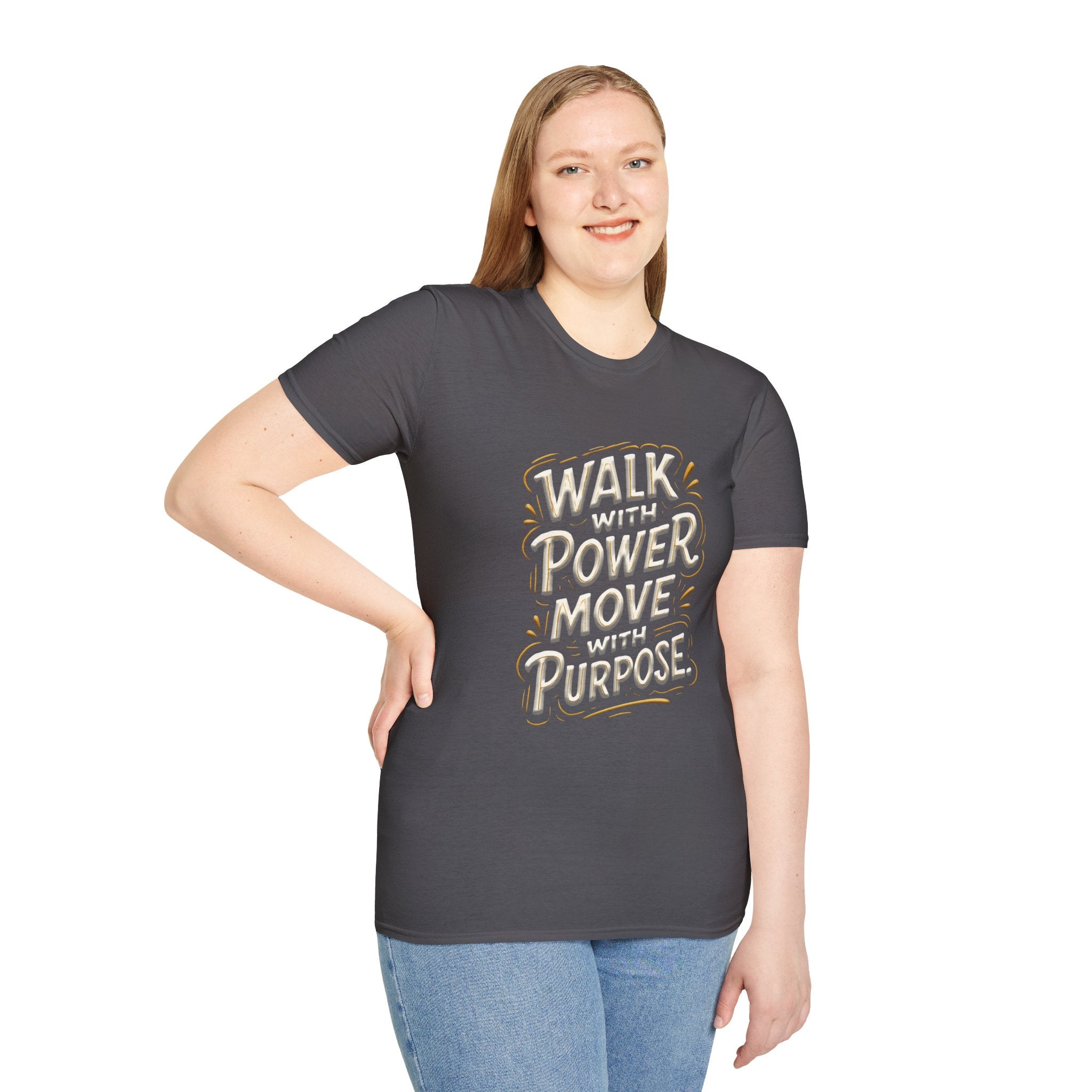 Walk with power, Move with purpose - Soft style T-Shirt