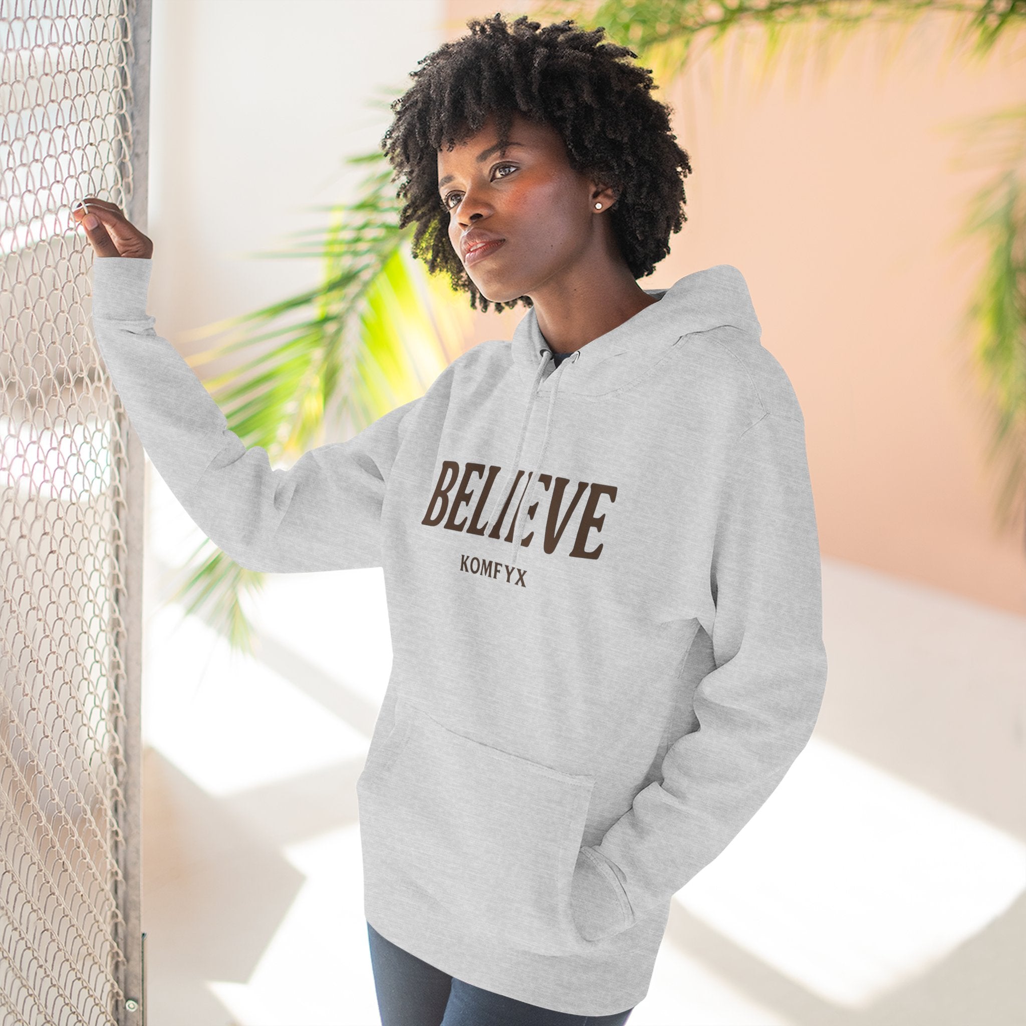 Believe - Three-Panel Fleece Hoodie