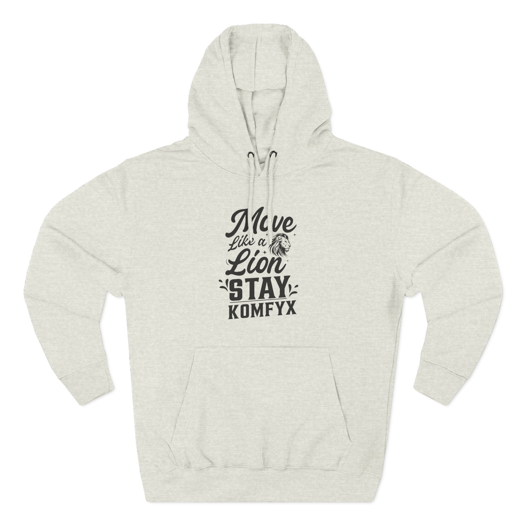 Move like a lion - Three-Panel Fleece Hoodie