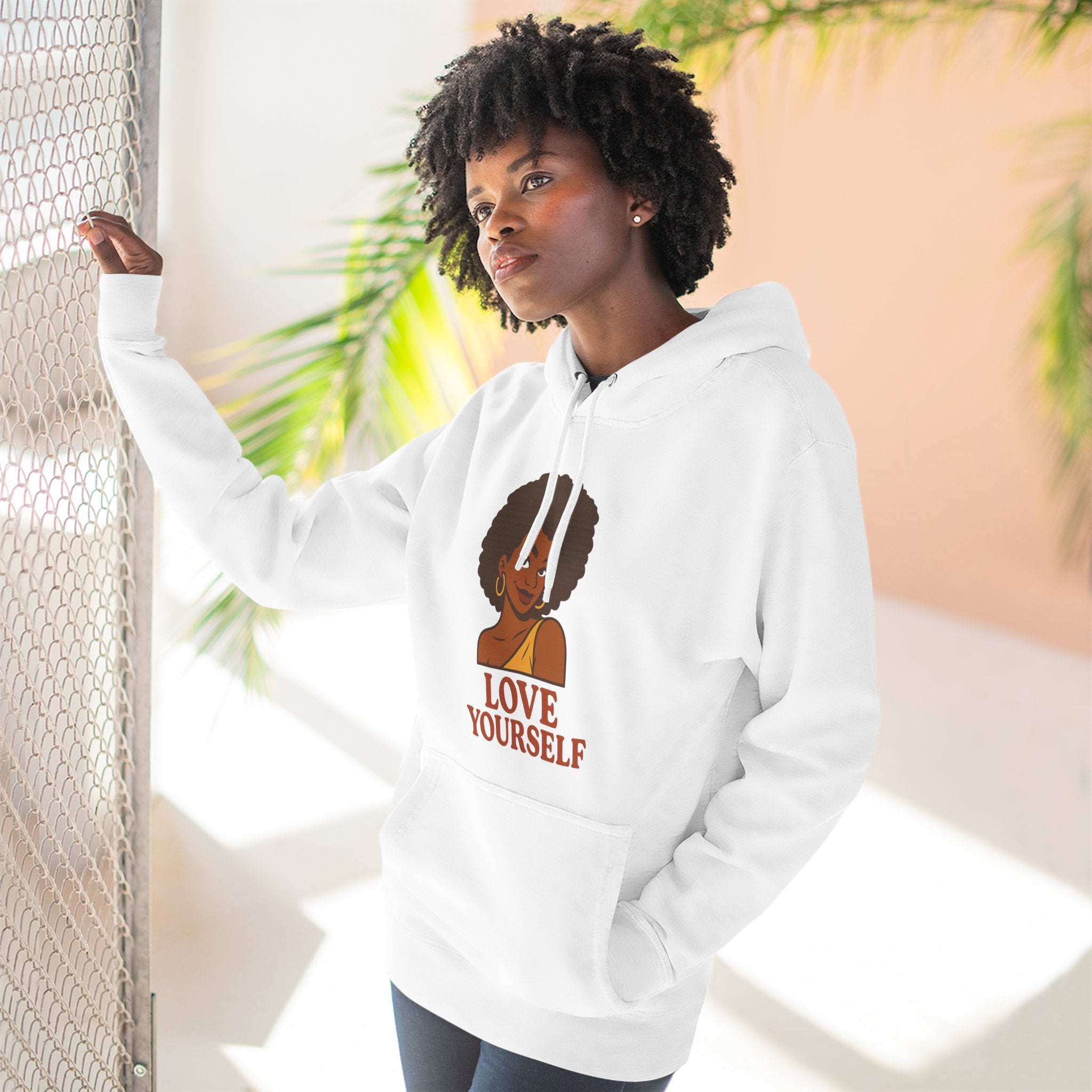 Love Yourself - Three-Panel Fleece Hoodie