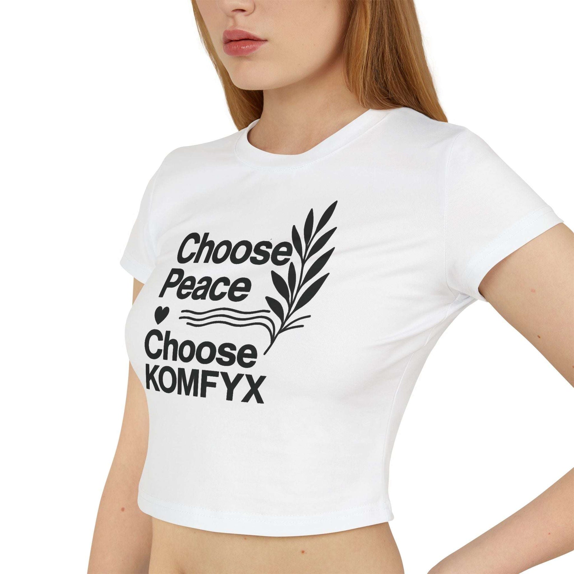 Choose Peace, Choose KOMFYX - Women's Baby Tee
