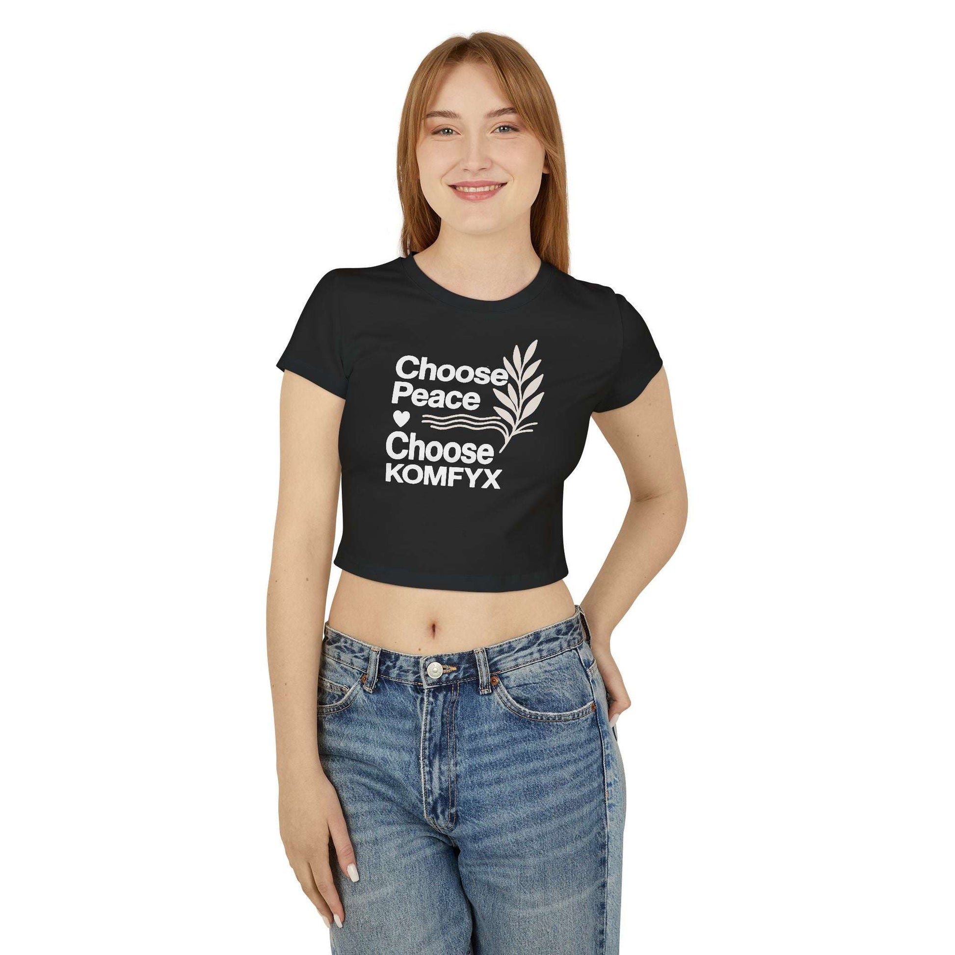 Choose Peace, Choose KOMFYX - Women's Baby Tee