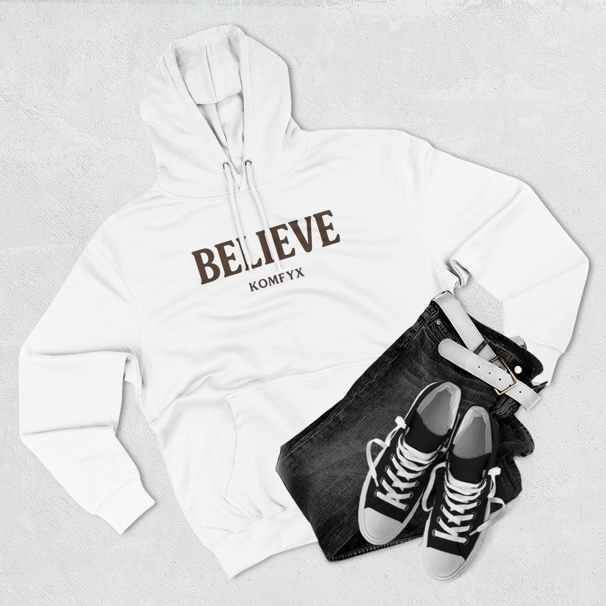 Believe - Three-Panel Fleece Hoodie