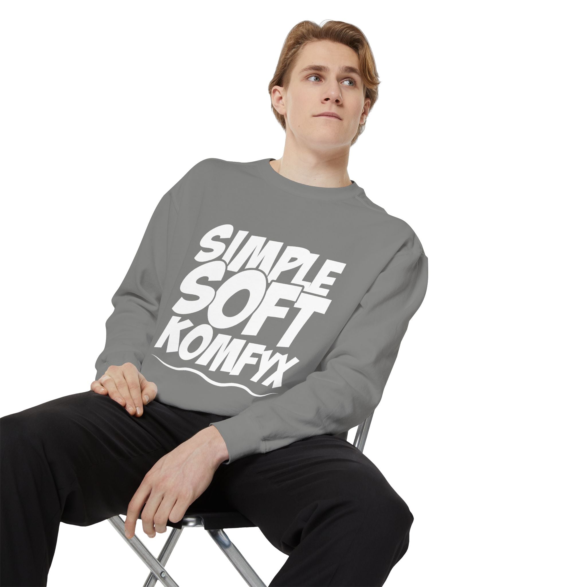 Simple Soft KomfyX - Garment-Dyed Sweatshirt