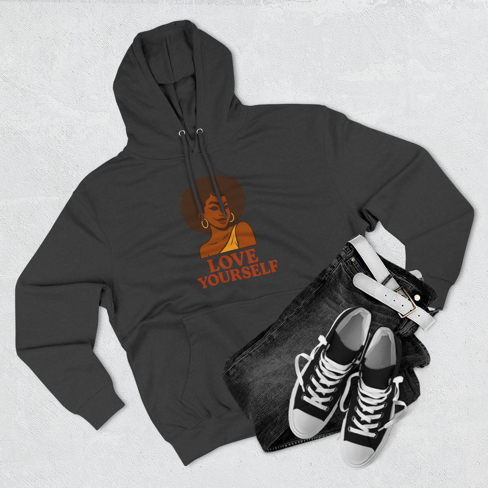 Love Yourself - Three-Panel Fleece Hoodie
