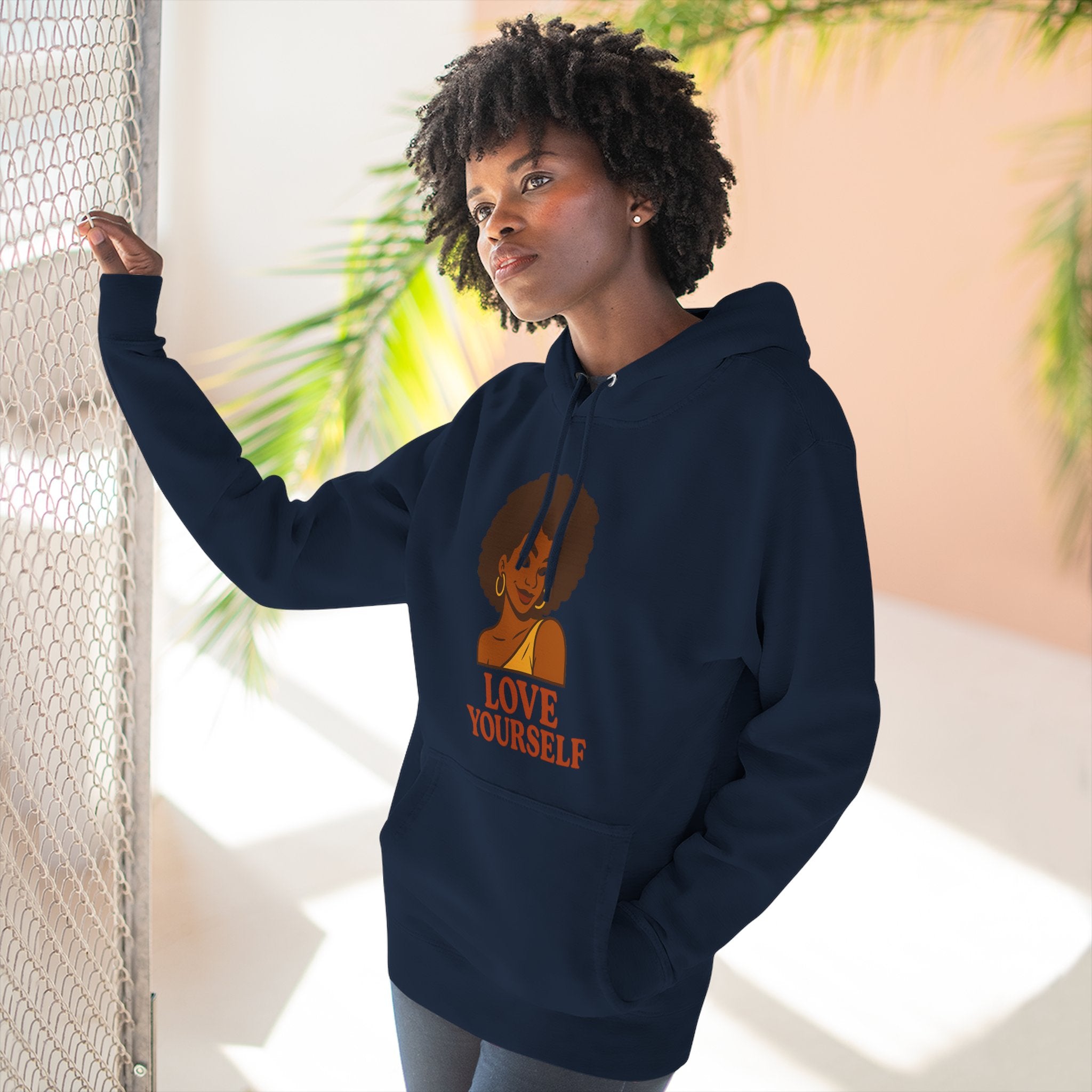 Love Yourself - Three-Panel Fleece Hoodie