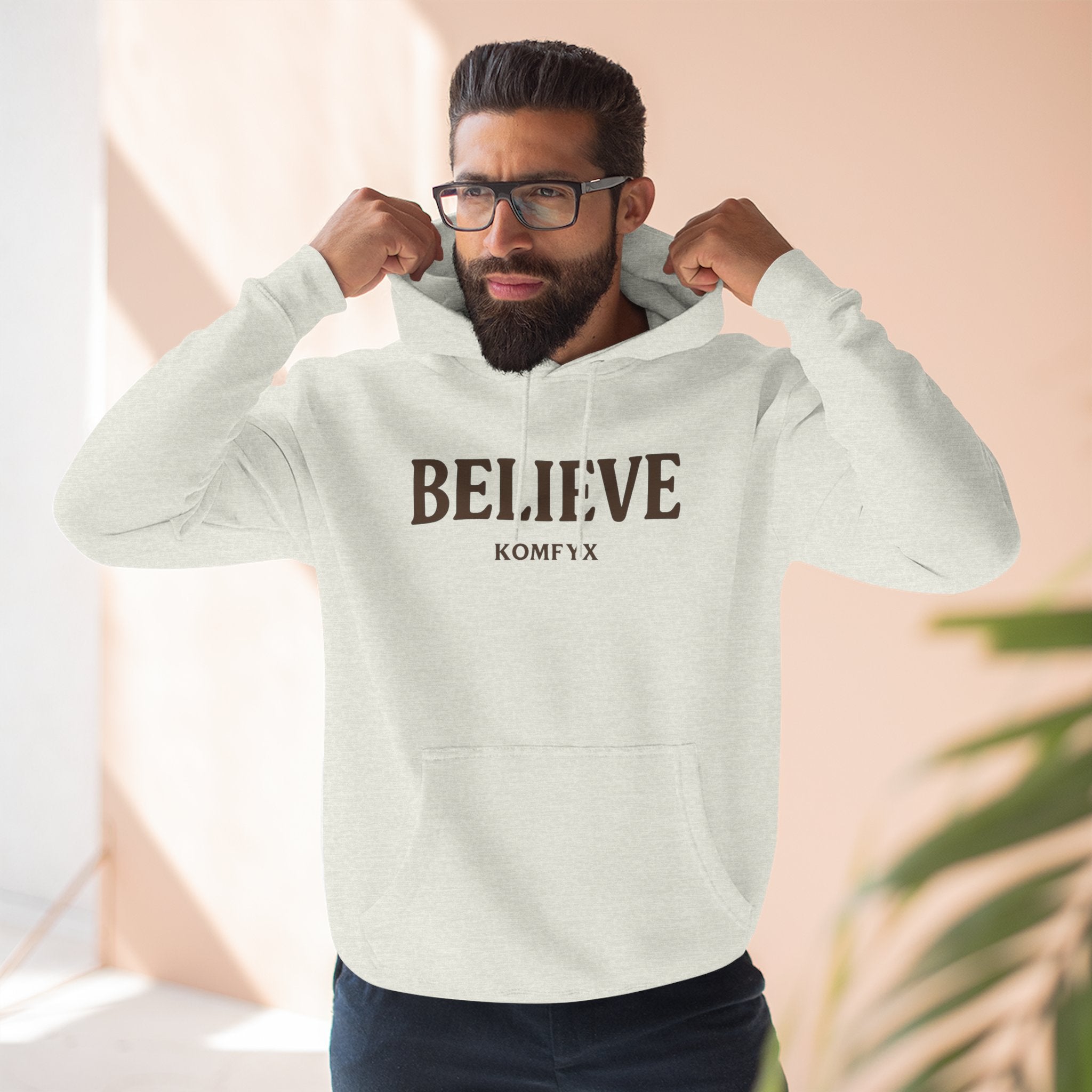 Believe - Three-Panel Fleece Hoodie