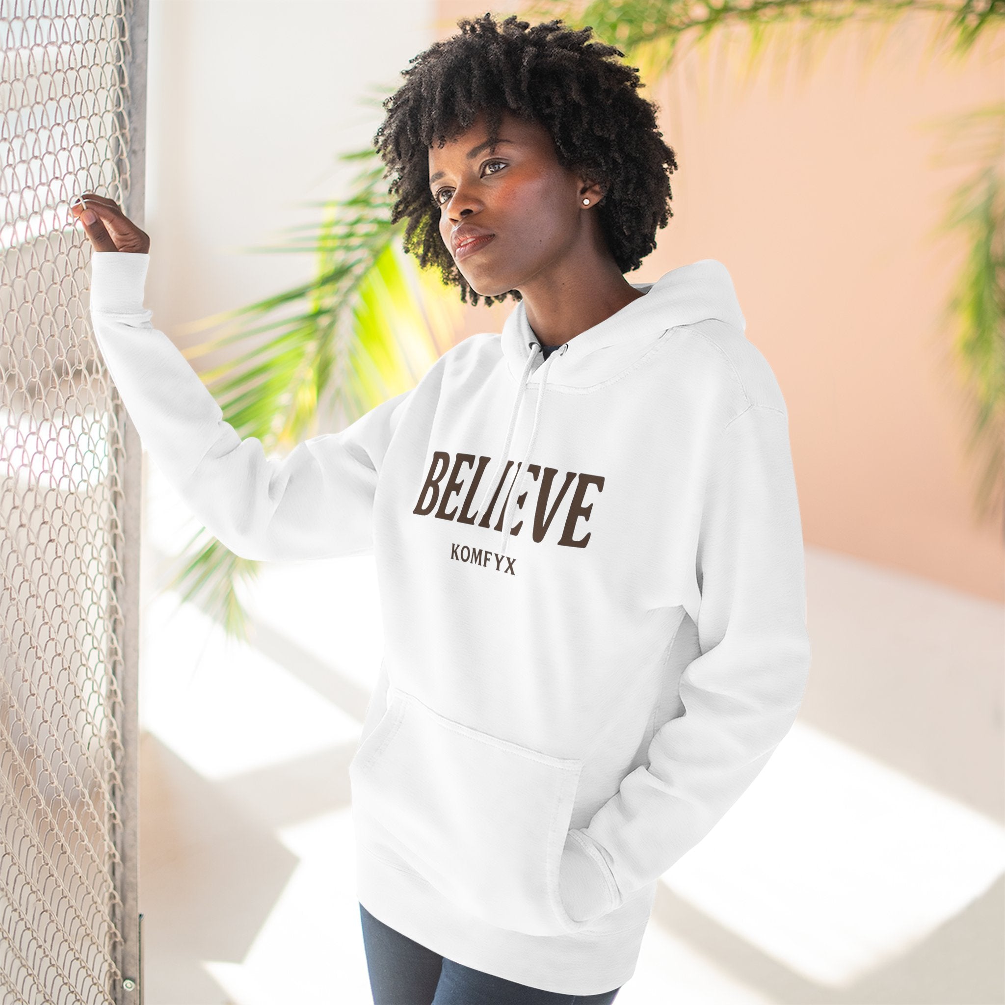 Believe - Three-Panel Fleece Hoodie