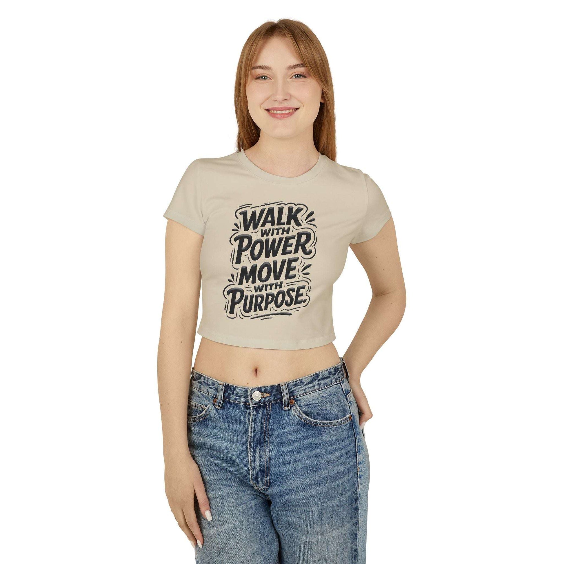 Walk With Power, Move With Purpose - Women's Baby Tee