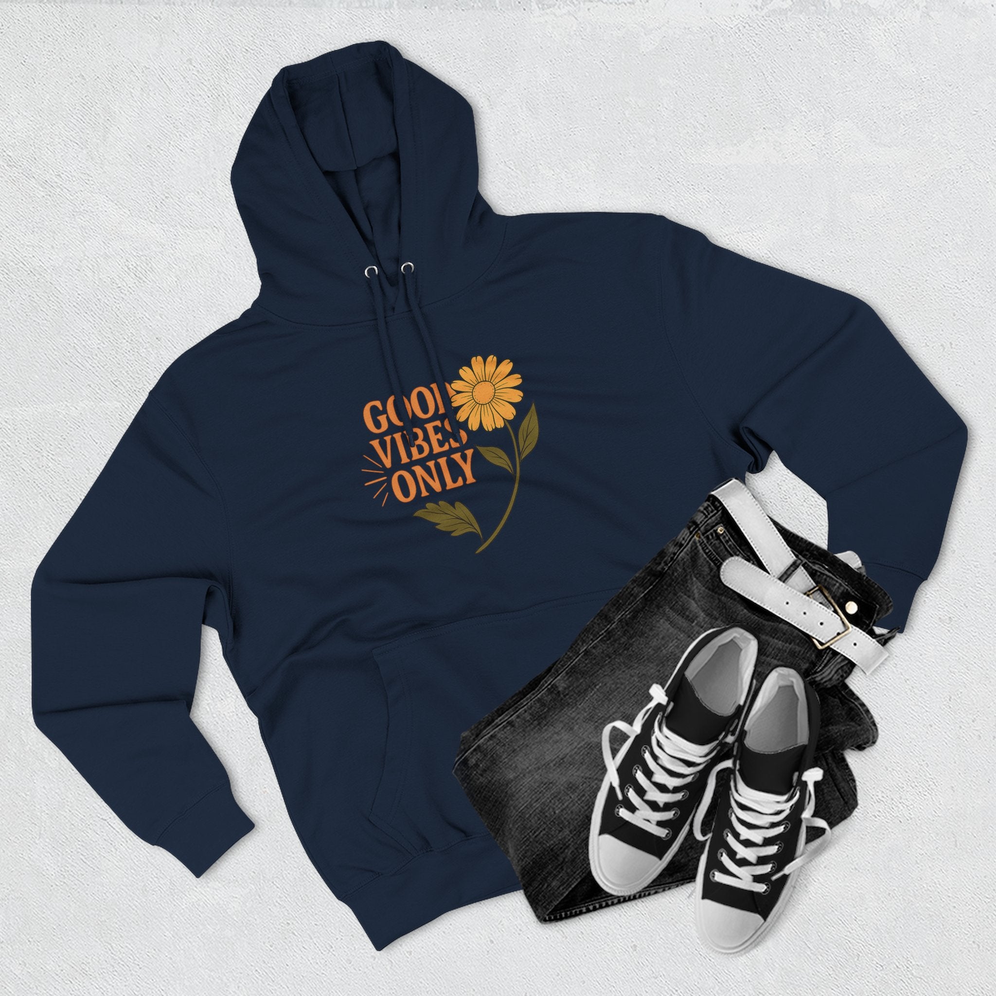 Good Vibes Only - Three-Panel Fleece Hoodie