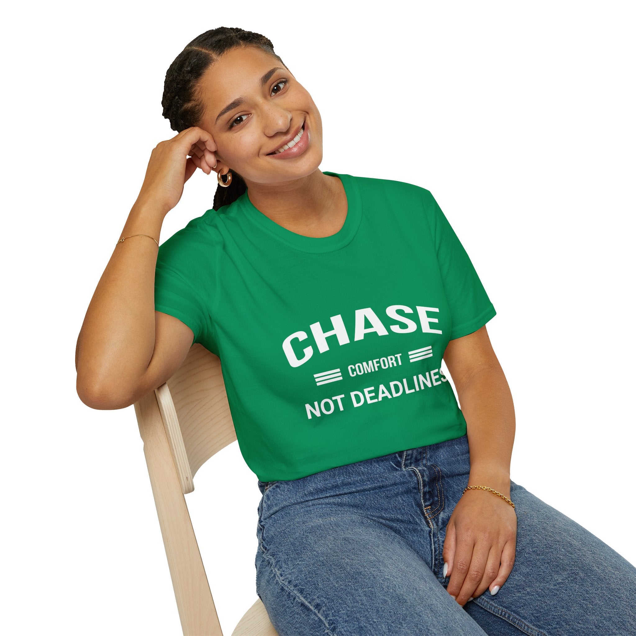 Chase Comfort, Not Deadlines - Soft style T-Shirt