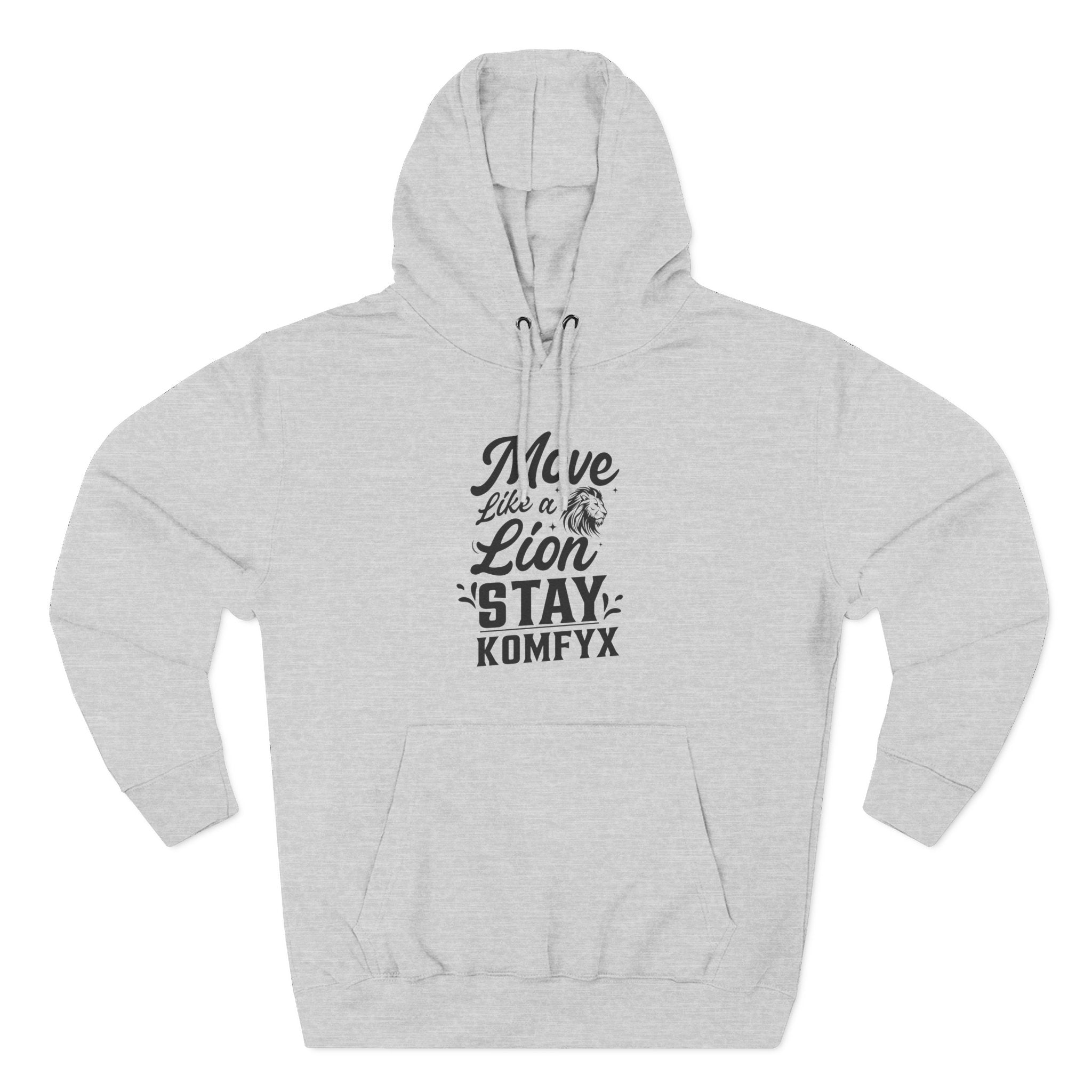 Move like a lion - Three-Panel Fleece Hoodie