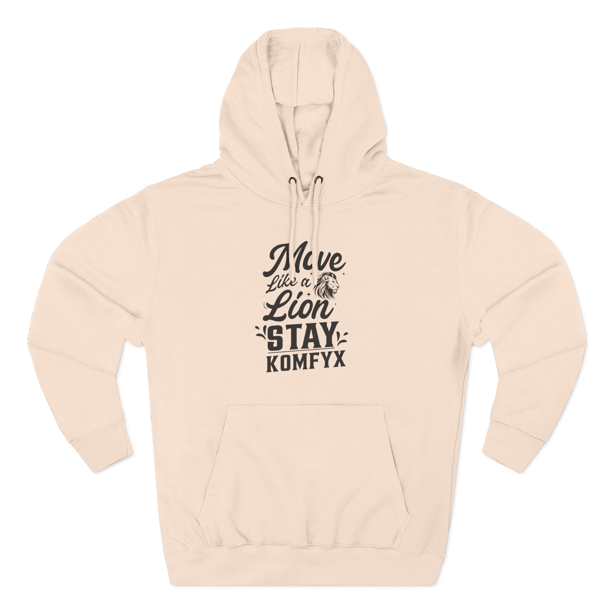 Move like a lion - Three-Panel Fleece Hoodie