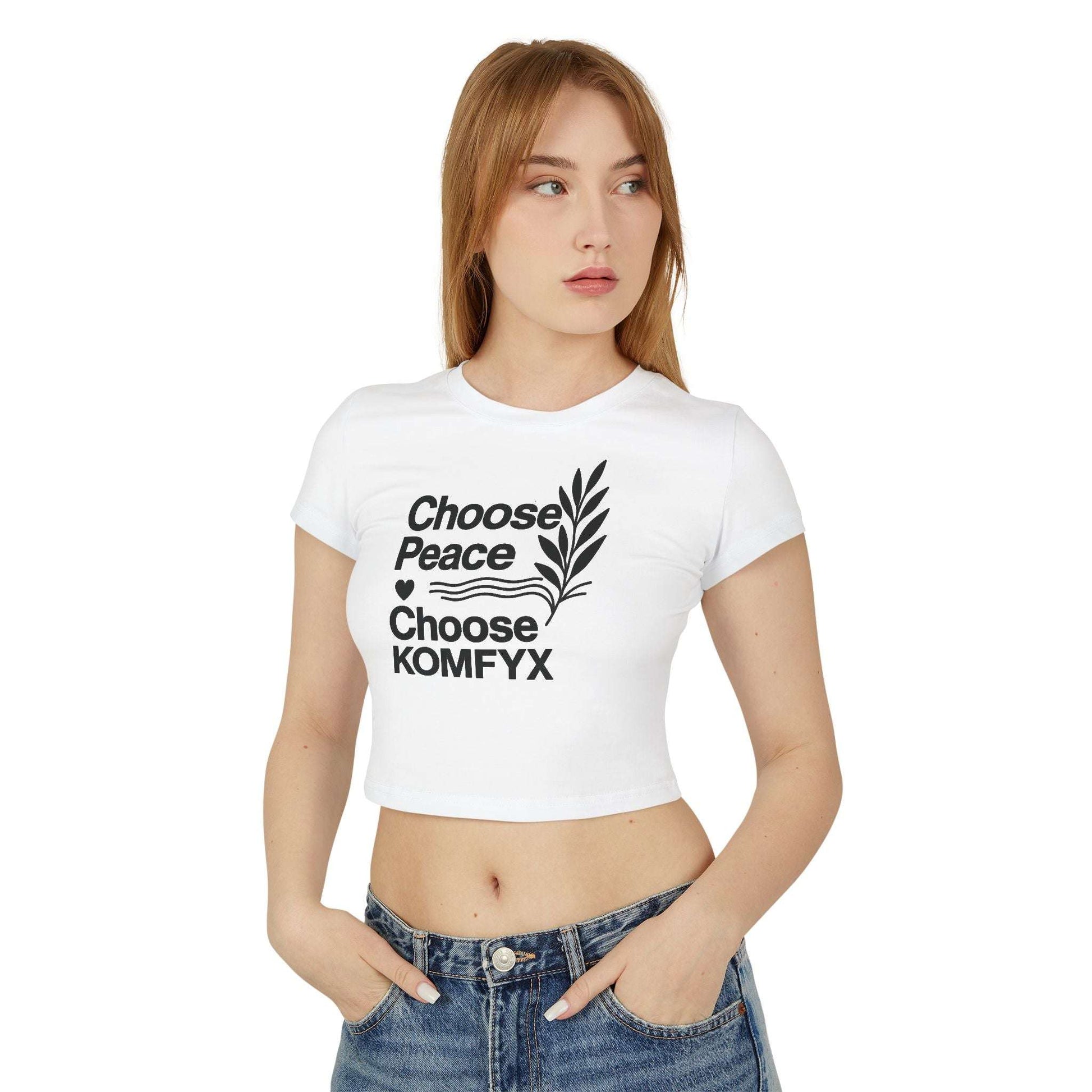 Choose Peace, Choose KOMFYX - Women's Baby Tee