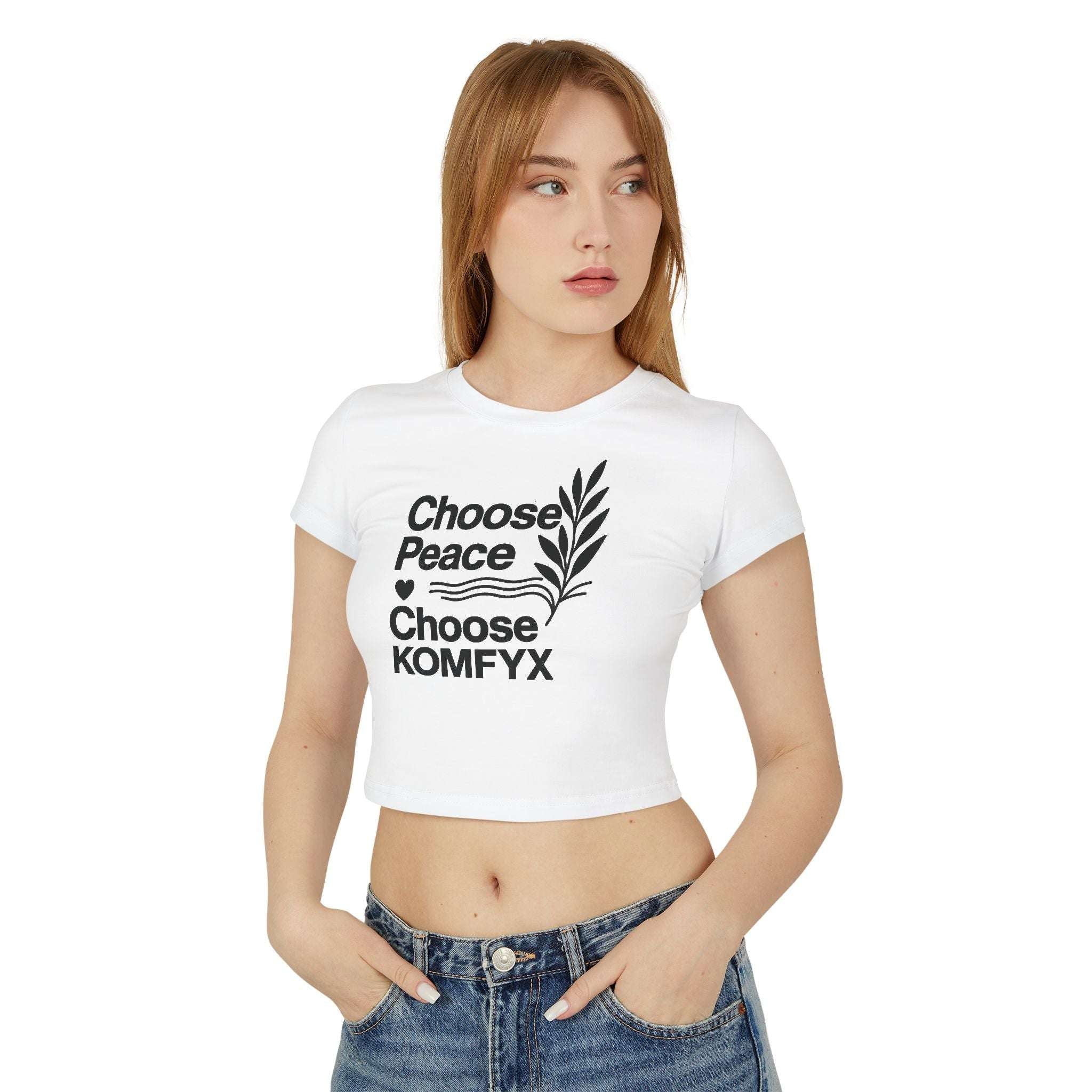 Choose Peace, Choose KOMFYX - Women's Baby Tee