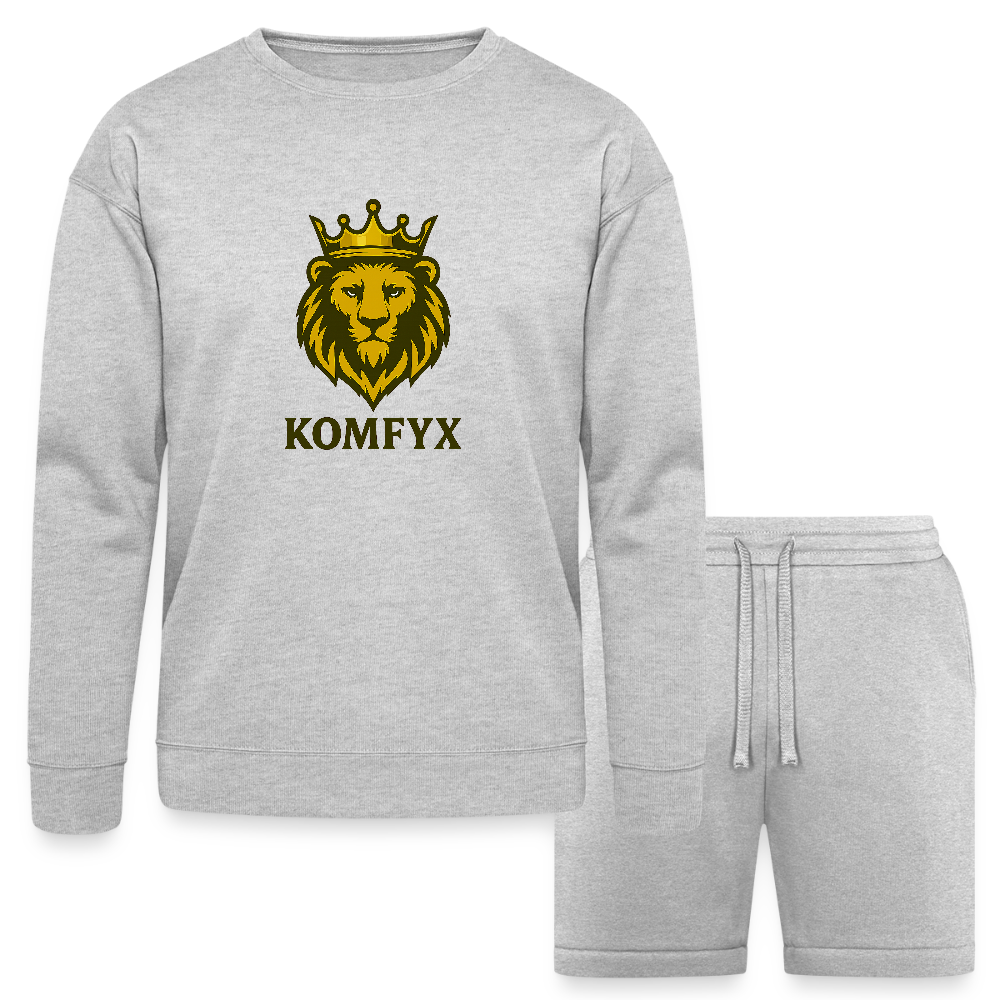 KomfyX - Bella + Canvas Unisex Sweatshirt & Short Set - tan