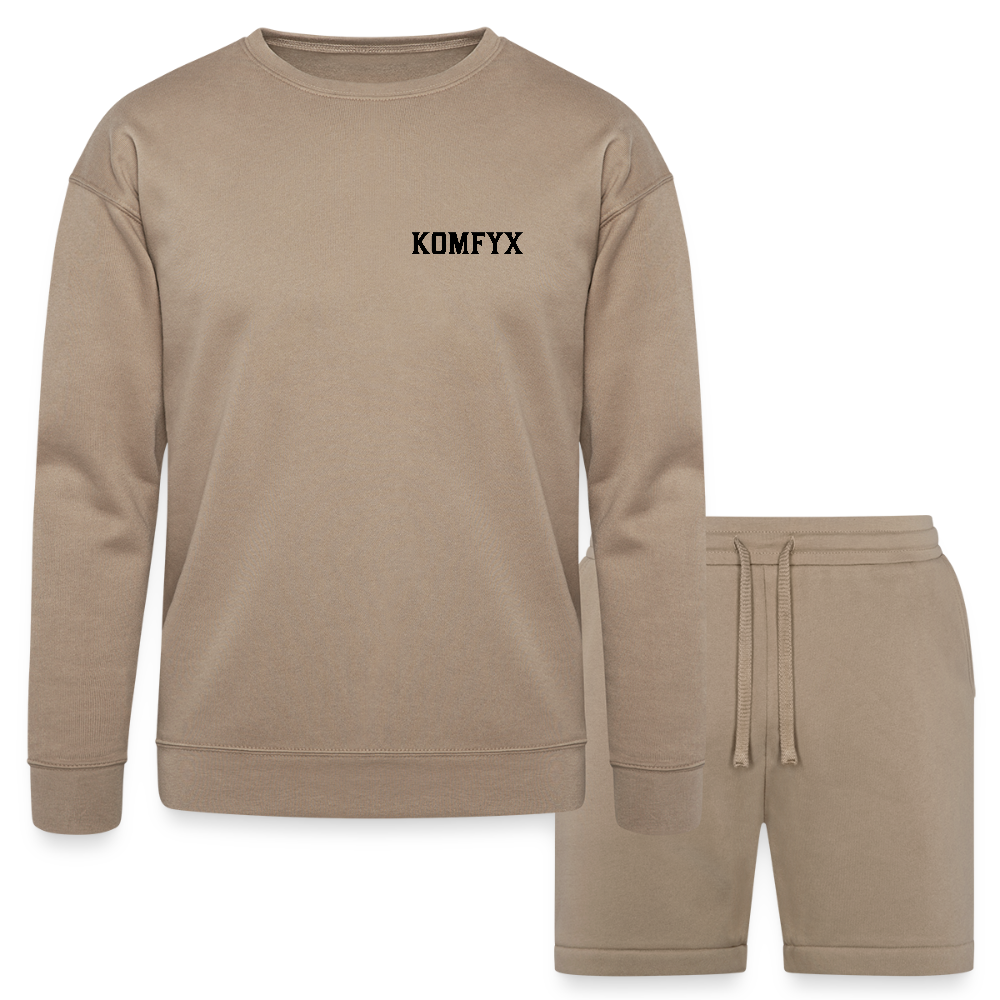 KOMFYX - Bella + Canvas Unisex Sweatshirt & Short Set - tan