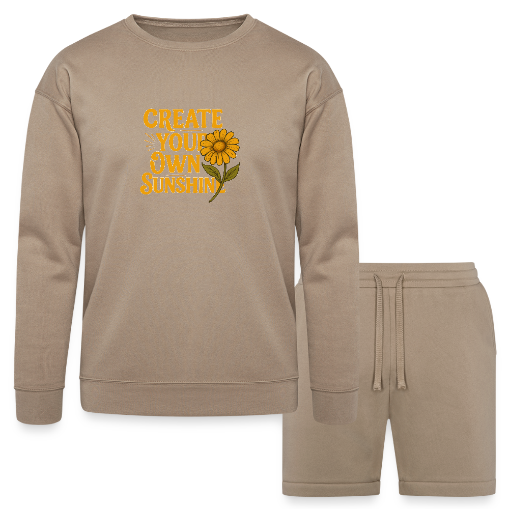 Create Your Own Sunshine -Bella + Canvas Unisex Sweatshirt & Short Set - heather gray