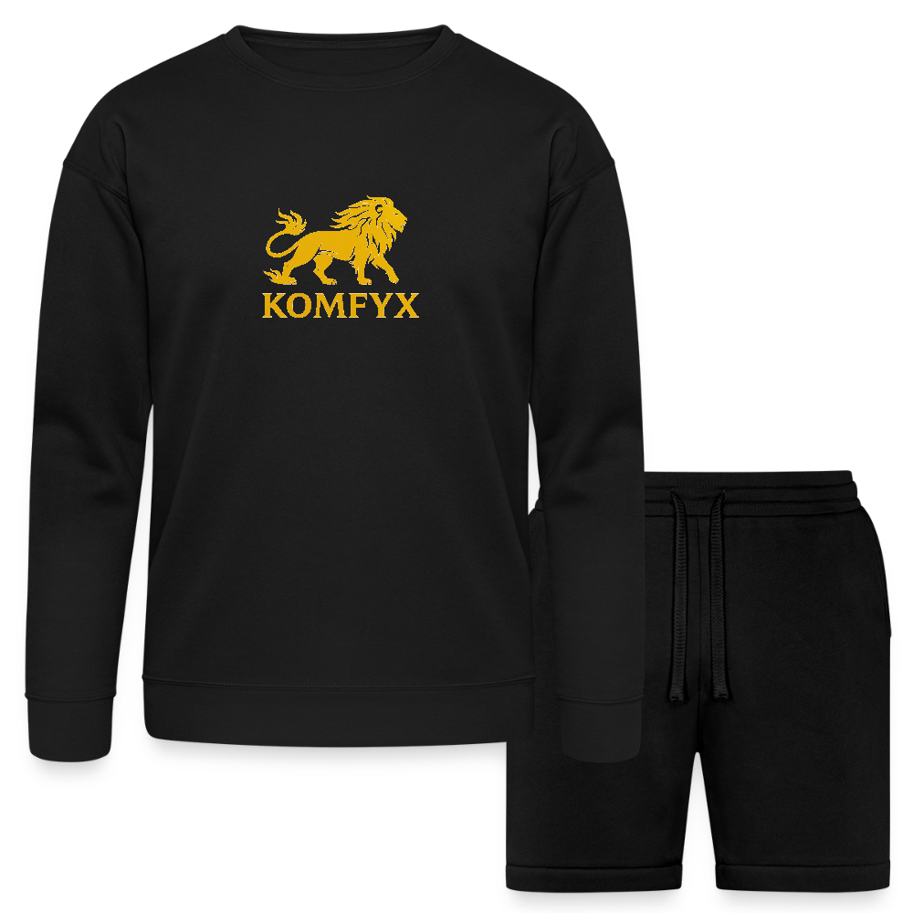KomfyX - Bella + Canvas Unisex Sweatshirt & Short Set - black