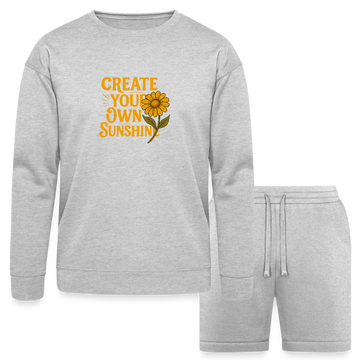 Create Your Own Sunshine -Bella + Canvas Unisex Sweatshirt & Short Set - heather gray