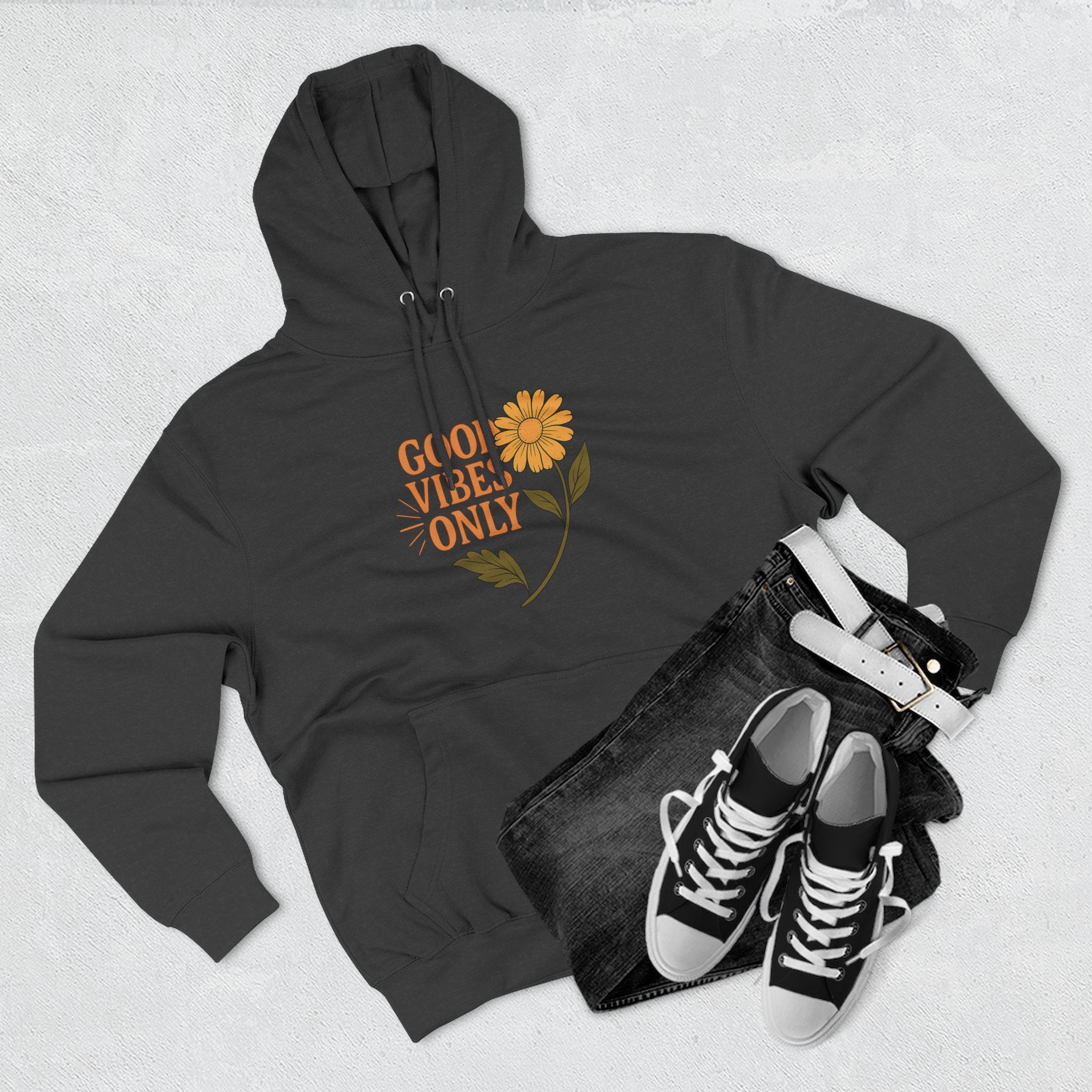 Good Vibes Only - Three-Panel Fleece Hoodie