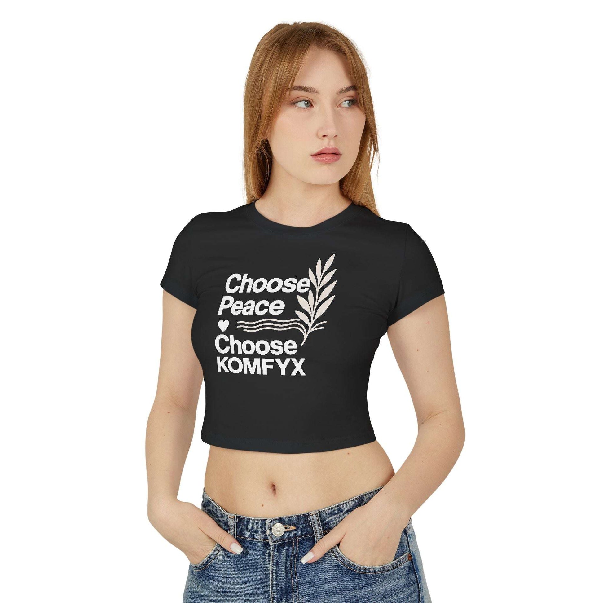 Choose Peace, Choose KOMFYX - Women's Baby Tee