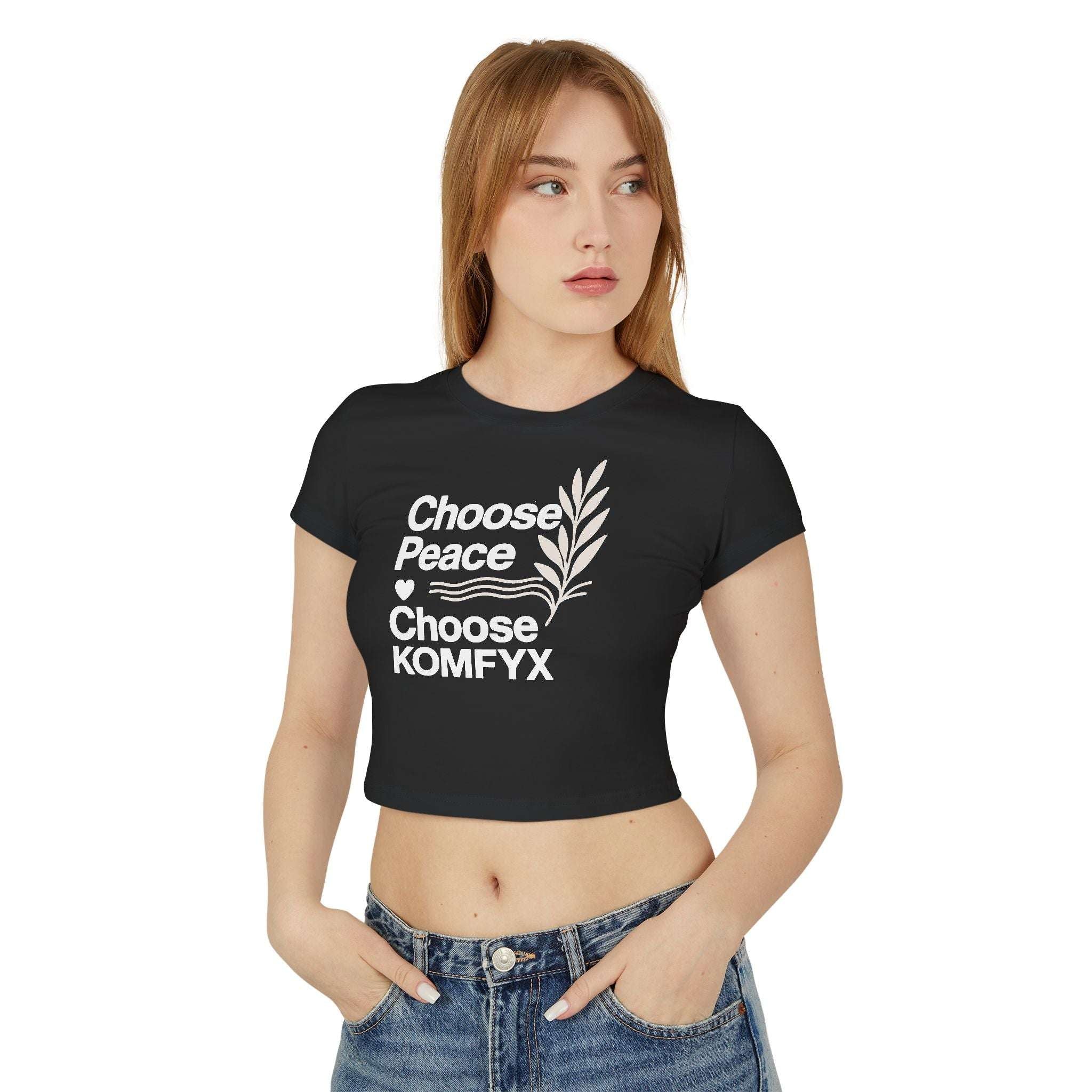 Choose Peace, Choose KOMFYX - Women's Baby Tee