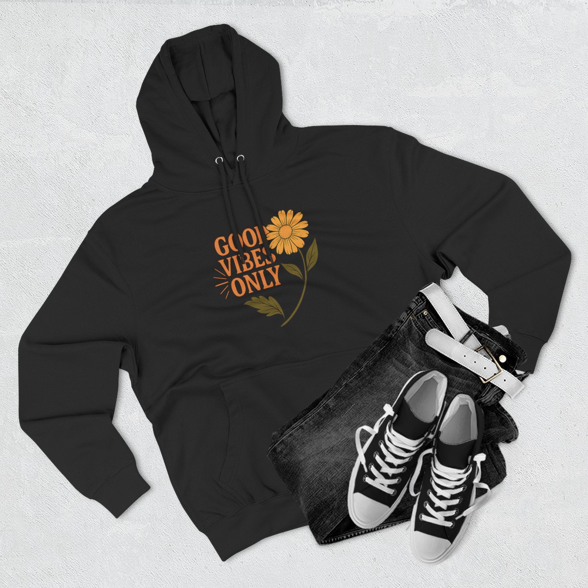 Good Vibes Only - Three-Panel Fleece Hoodie