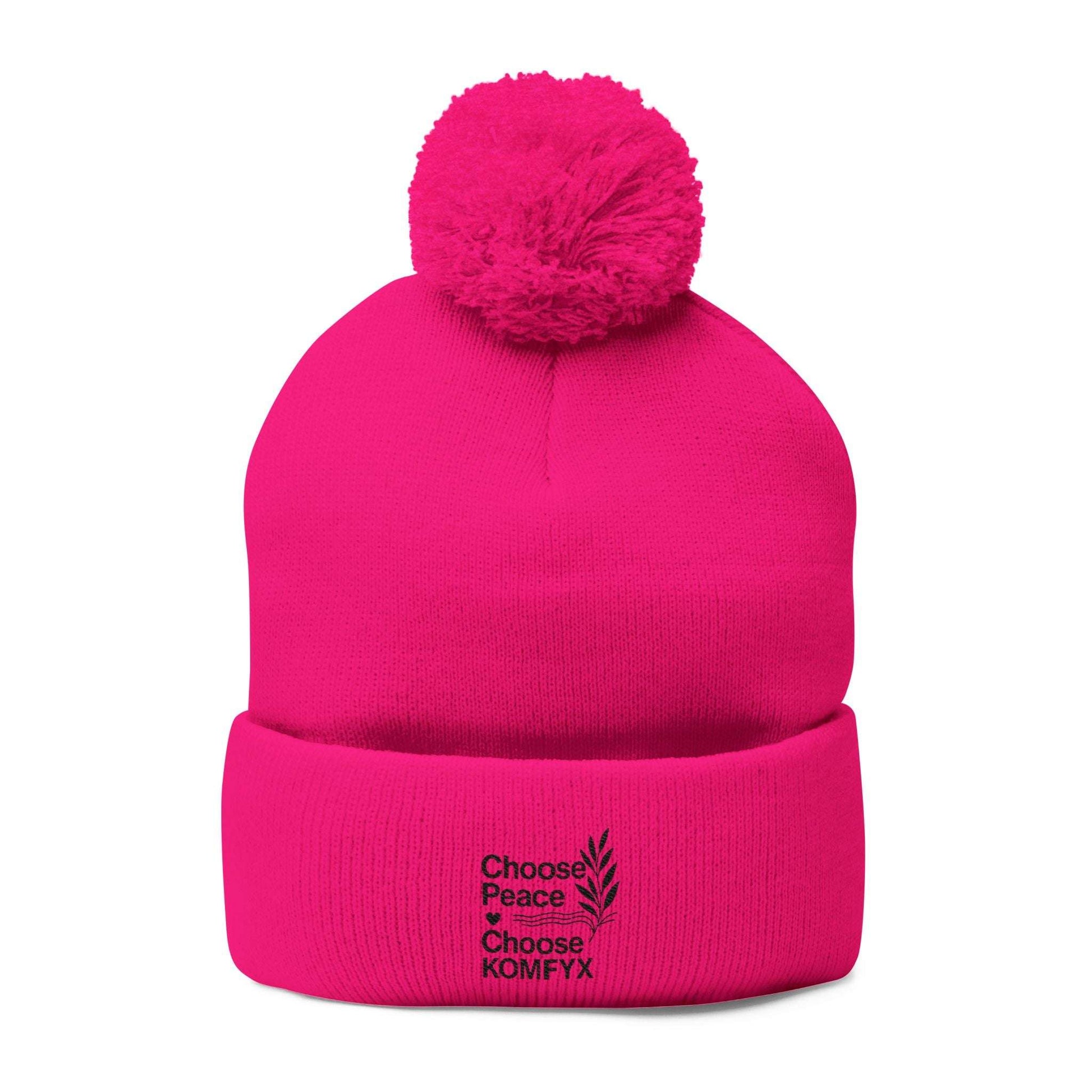 Choose Peace, Choose KomfyX - Pom-Pom Knit Cap