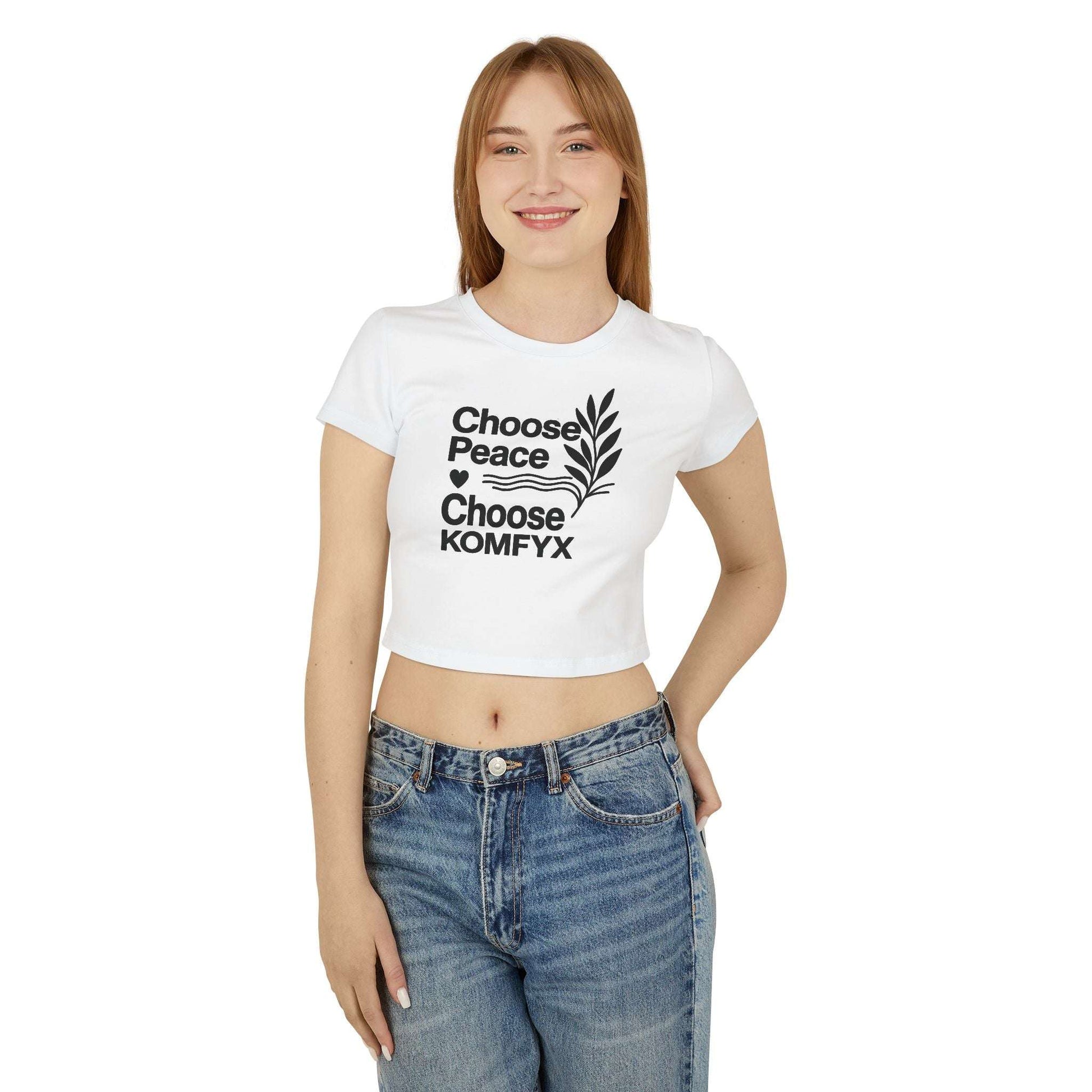 Choose Peace, Choose KOMFYX - Women's Baby Tee