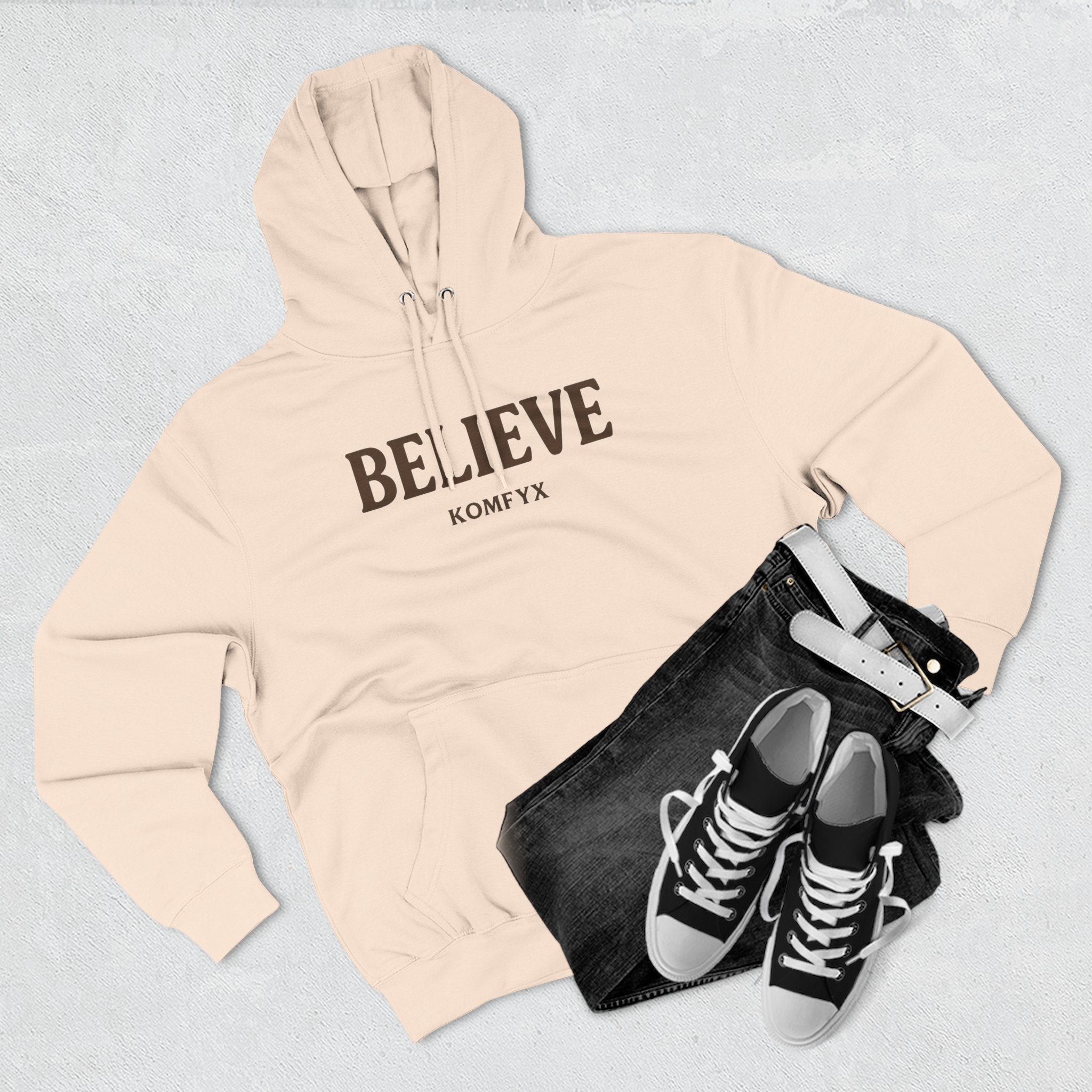 Believe - Three-Panel Fleece Hoodie