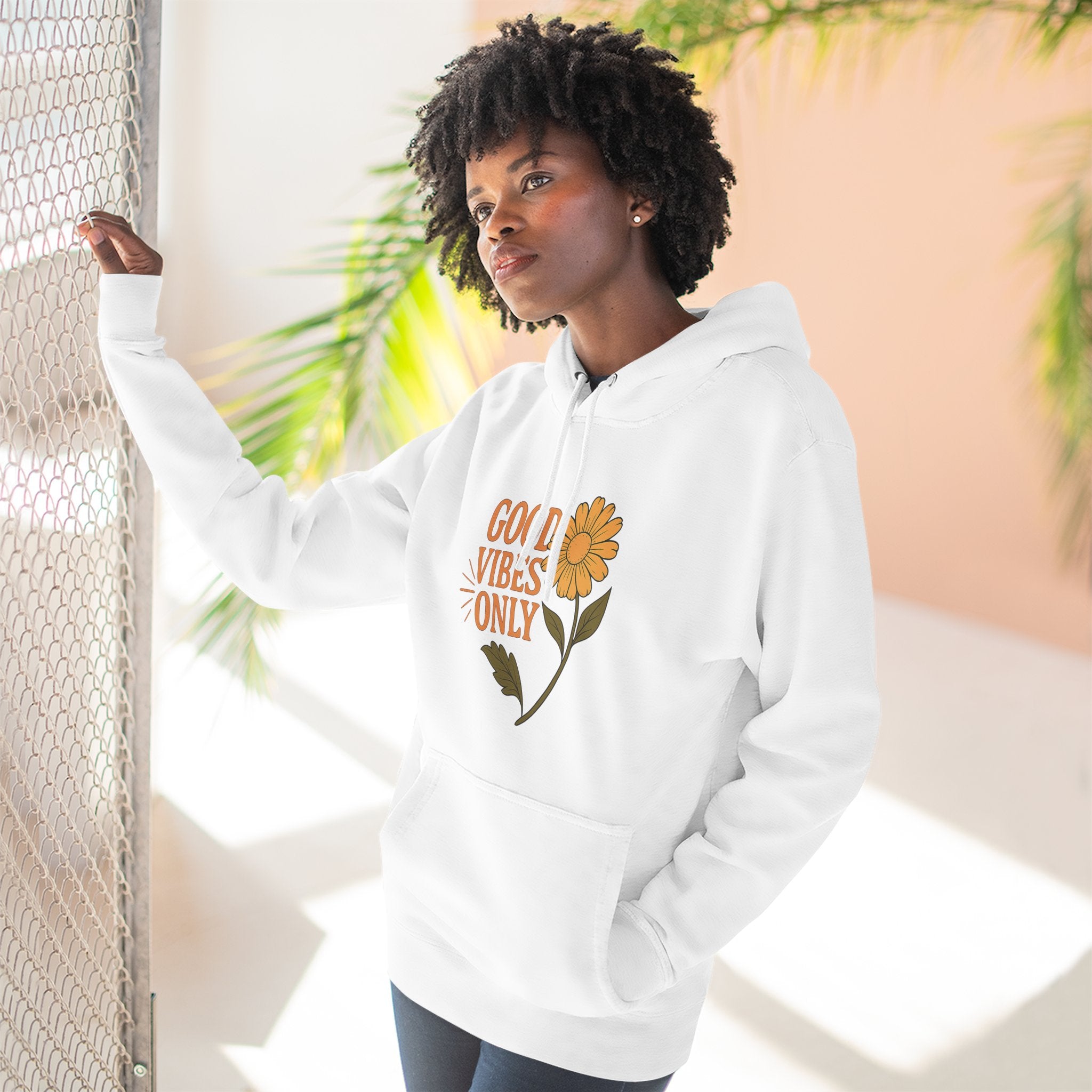 Good Vibes Only - Three-Panel Fleece Hoodie