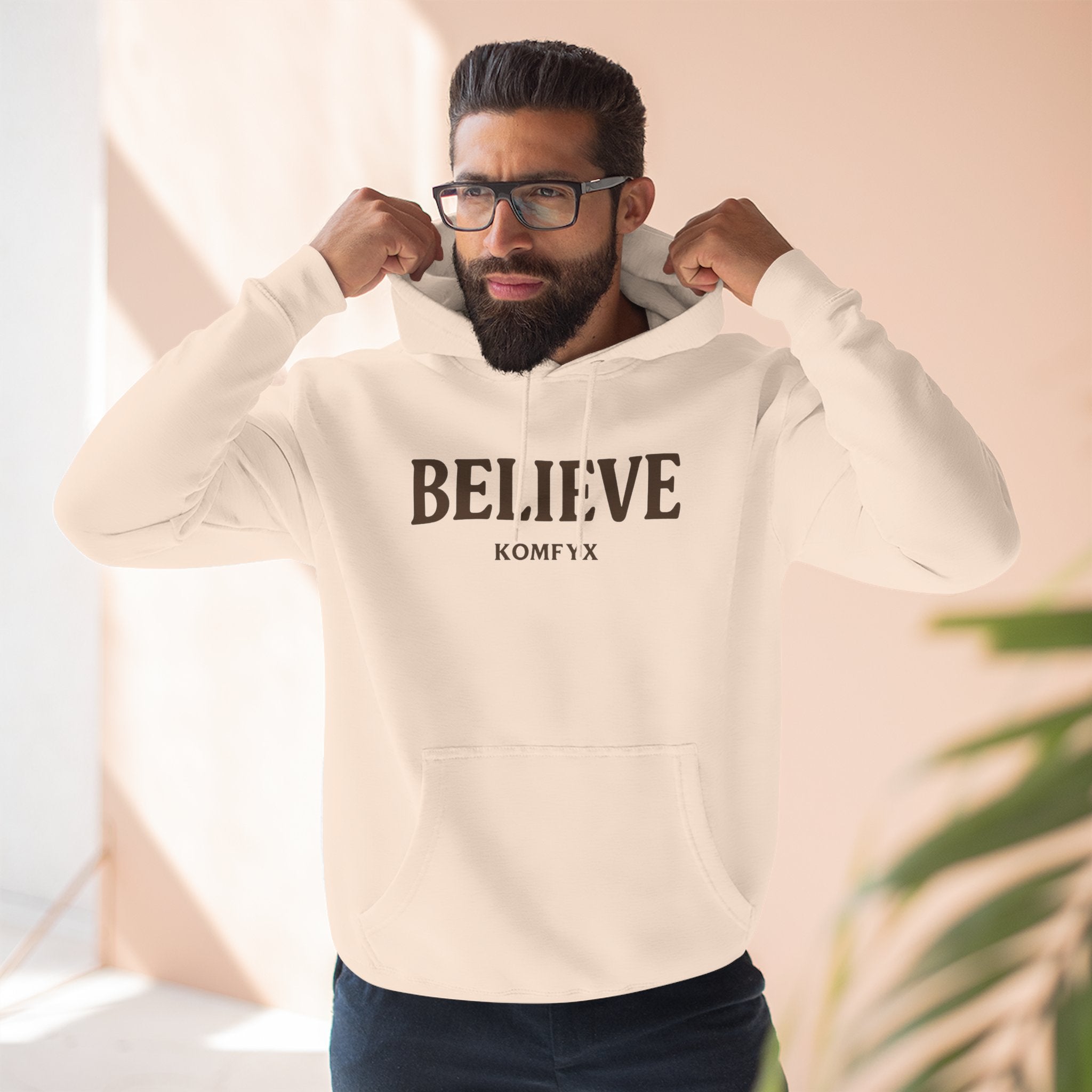 Believe - Three-Panel Fleece Hoodie