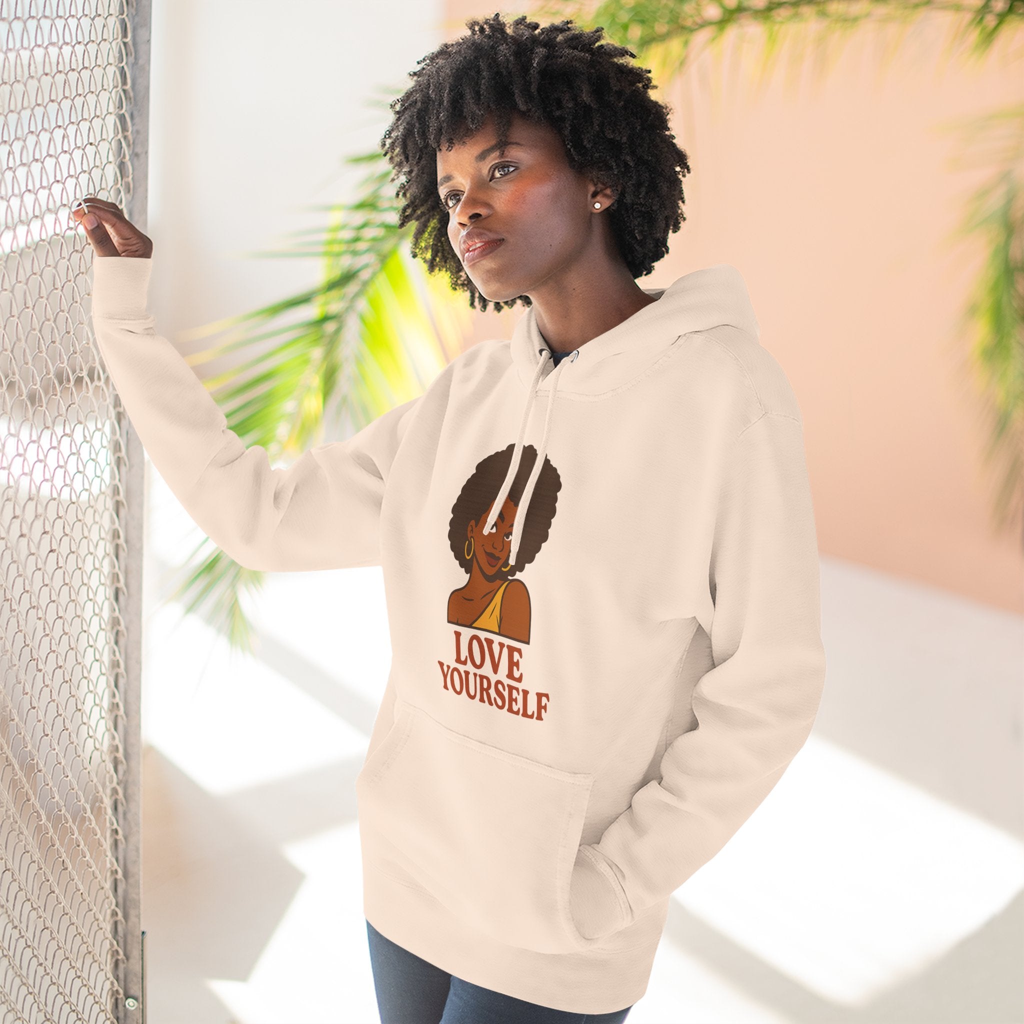 Love Yourself - Three-Panel Fleece Hoodie