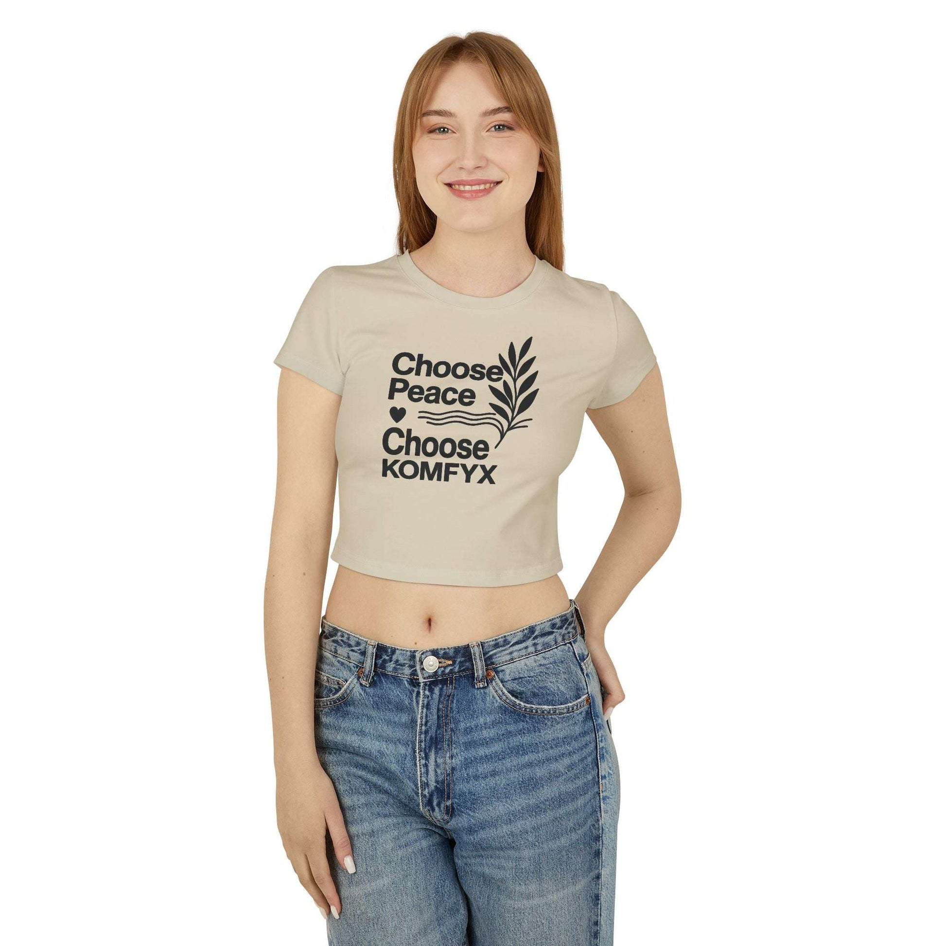 Choose Peace, Choose KOMFYX - Women's Baby Tee