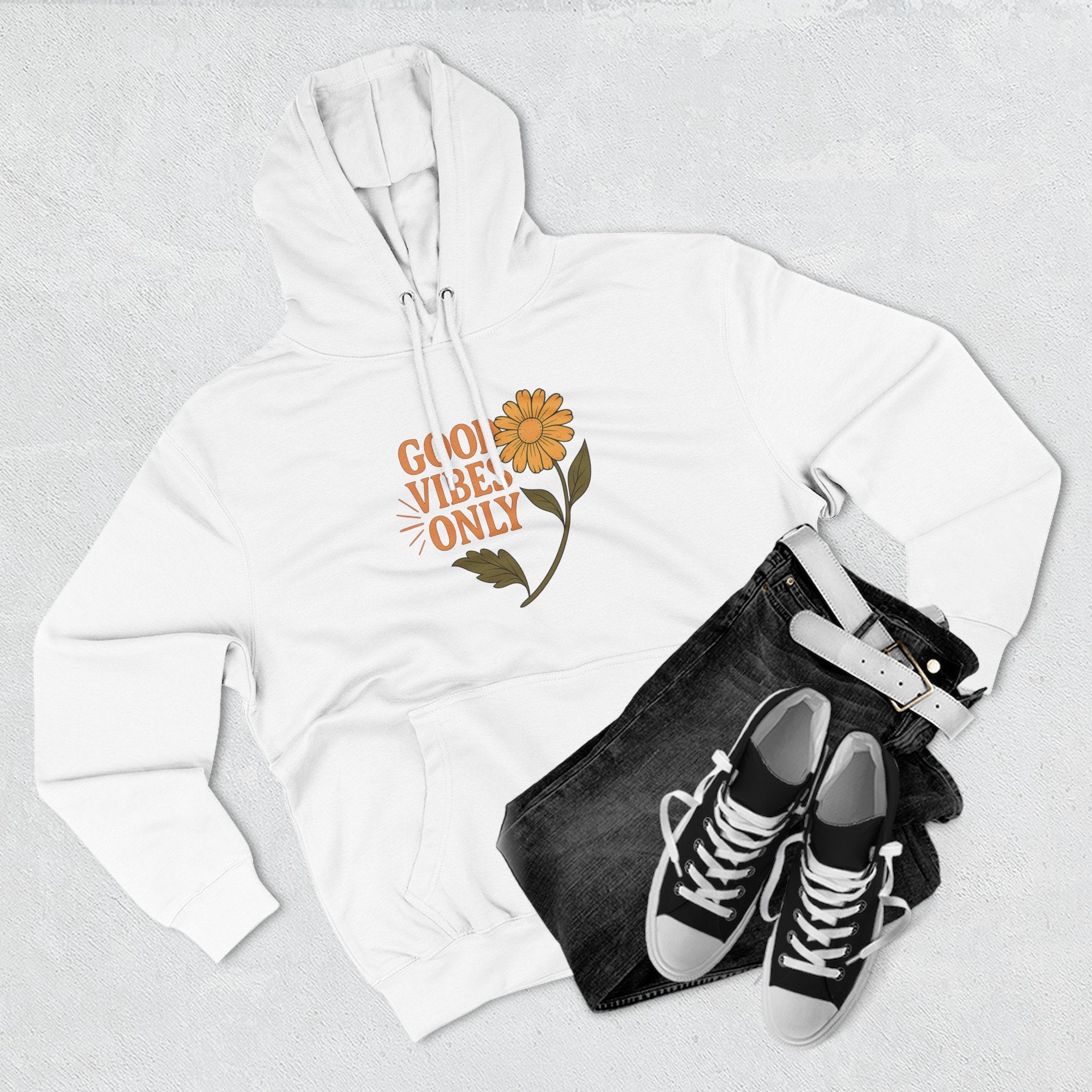 Good Vibes Only - Three-Panel Fleece Hoodie