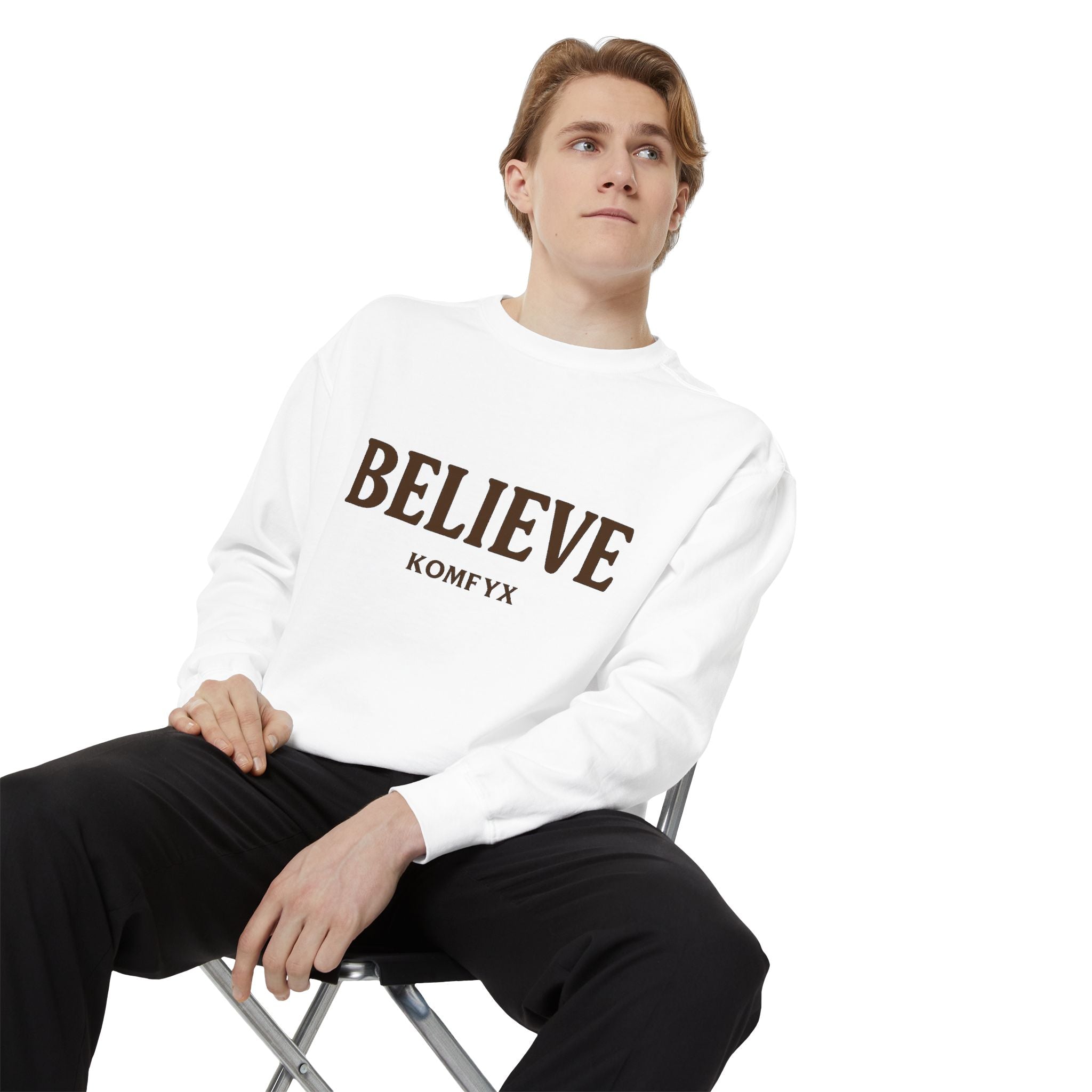 Believe KOMFYX - Garment-Dyed Sweatshirt