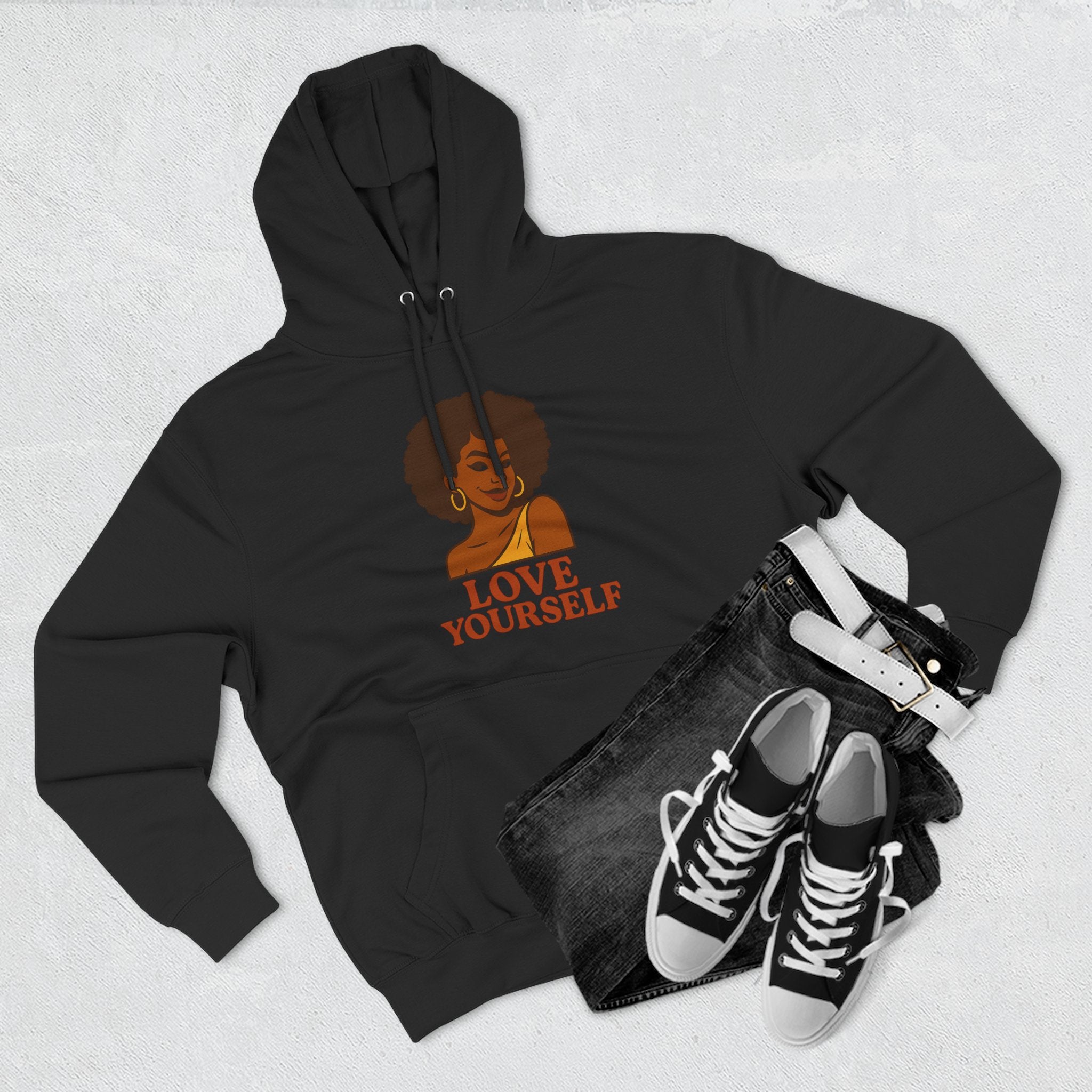 Love Yourself - Three-Panel Fleece Hoodie