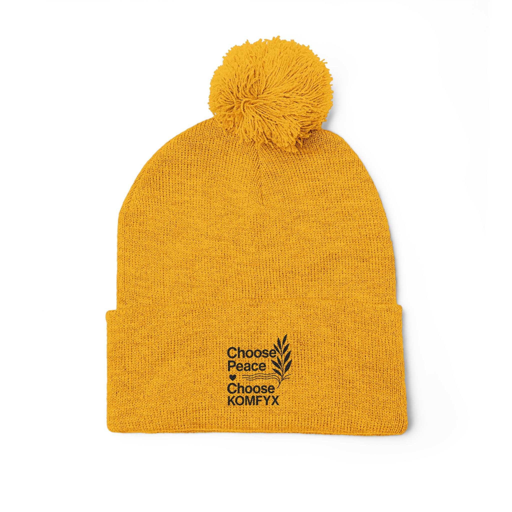 Choose Peace, Choose KomfyX - Pom-Pom Knit Cap