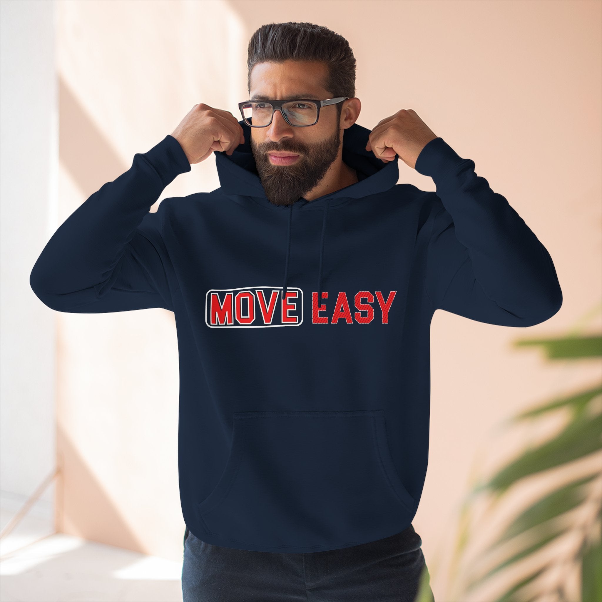 Move Easy - Stylish Three-Panel Fleece Hoodie