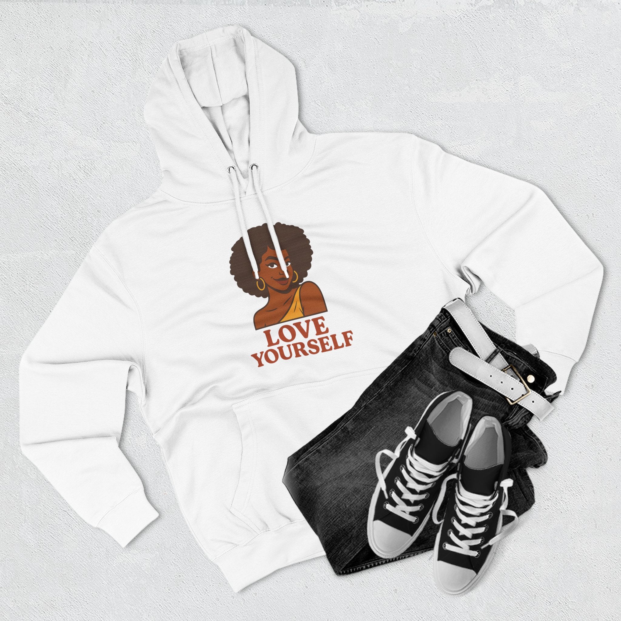 Love Yourself - Three-Panel Fleece Hoodie