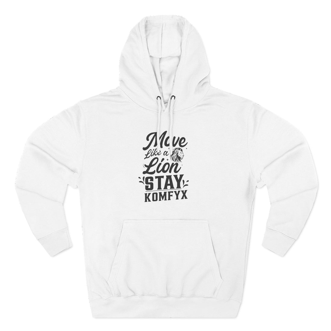 Move like a lion - Three-Panel Fleece Hoodie