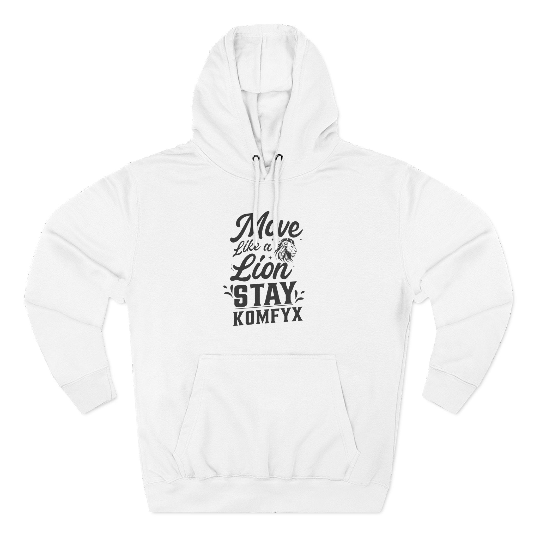 Move like a lion - Three-Panel Fleece Hoodie