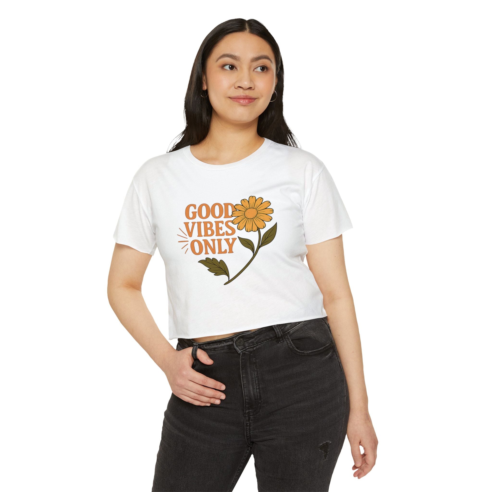 Good Vibes Only - Women's Festival Crop Top