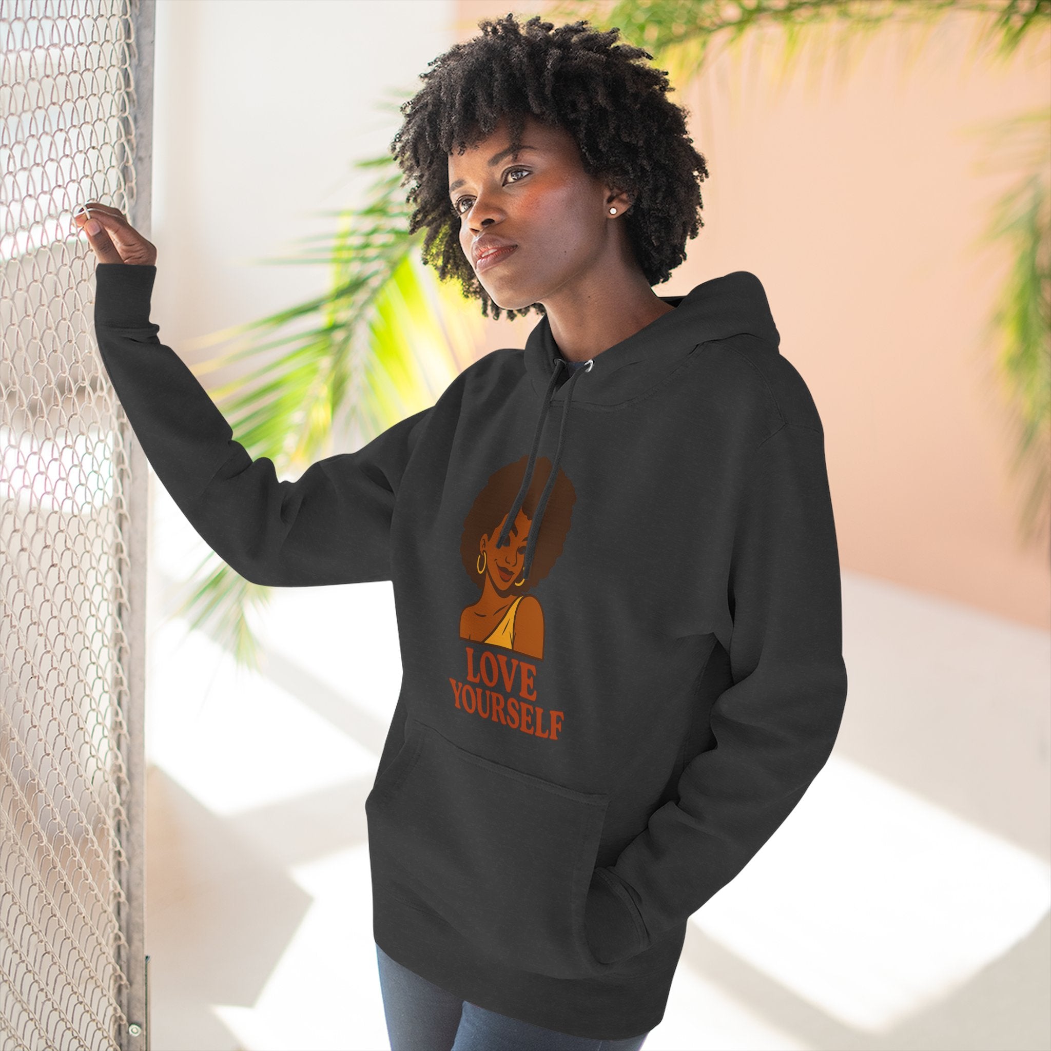 Love Yourself - Three-Panel Fleece Hoodie